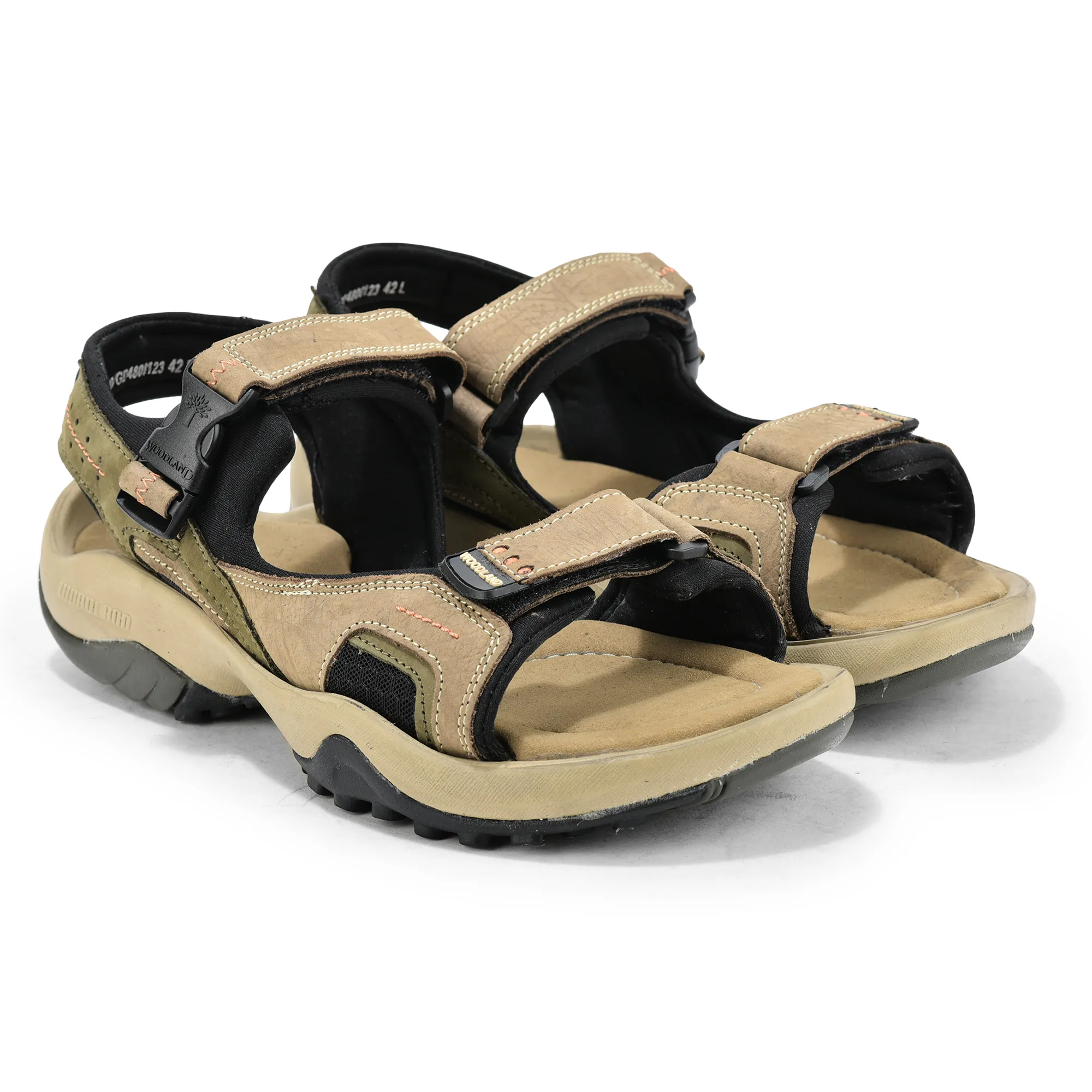 Woodland Elite Dubai Khaki Men’s Nubuk Casual Sandals - Thumbnail 7