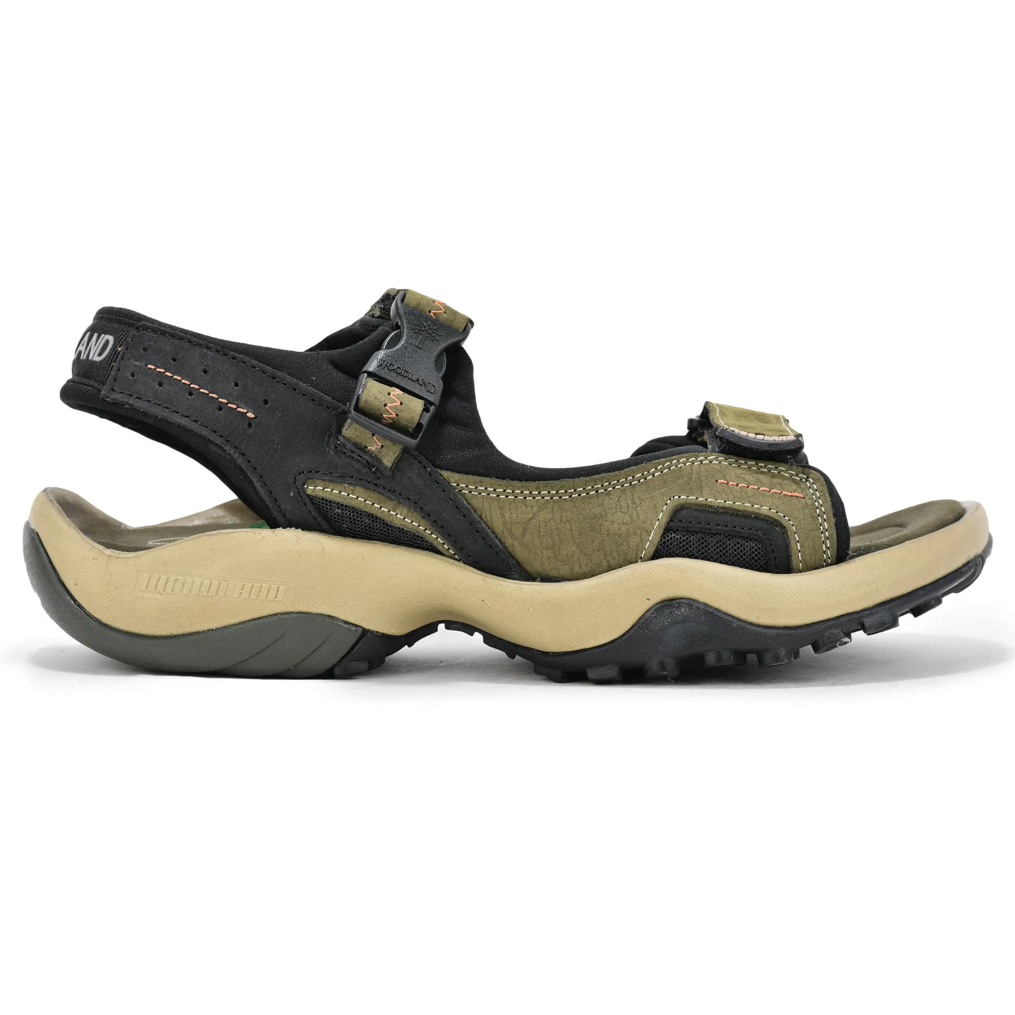 Woodland Elite Olive Green Men’s Nubuk Casual Sandals - Image 1