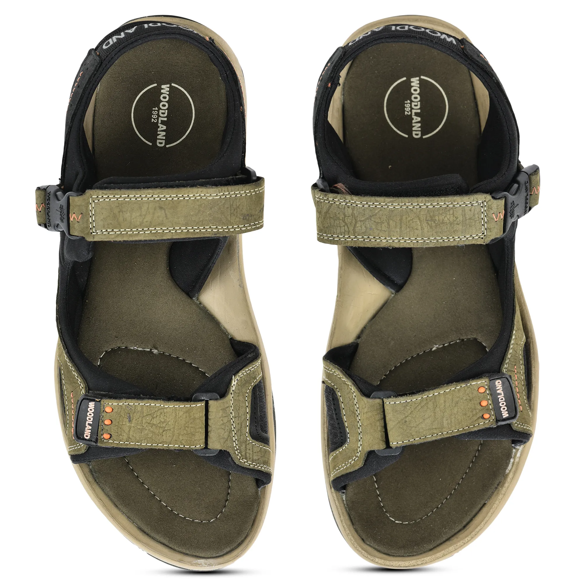 Woodland Elite Olive Green Men’s Nubuk Casual Sandals - Thumbnail 4