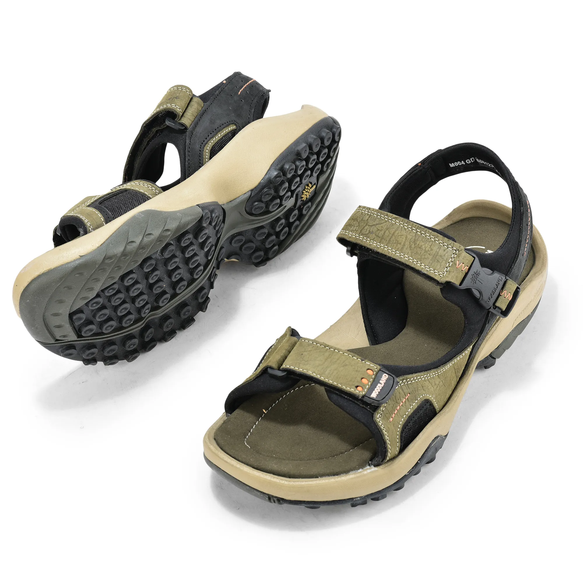 Woodland Elite Olive Green Men’s Nubuk Casual Sandals - Thumbnail 5