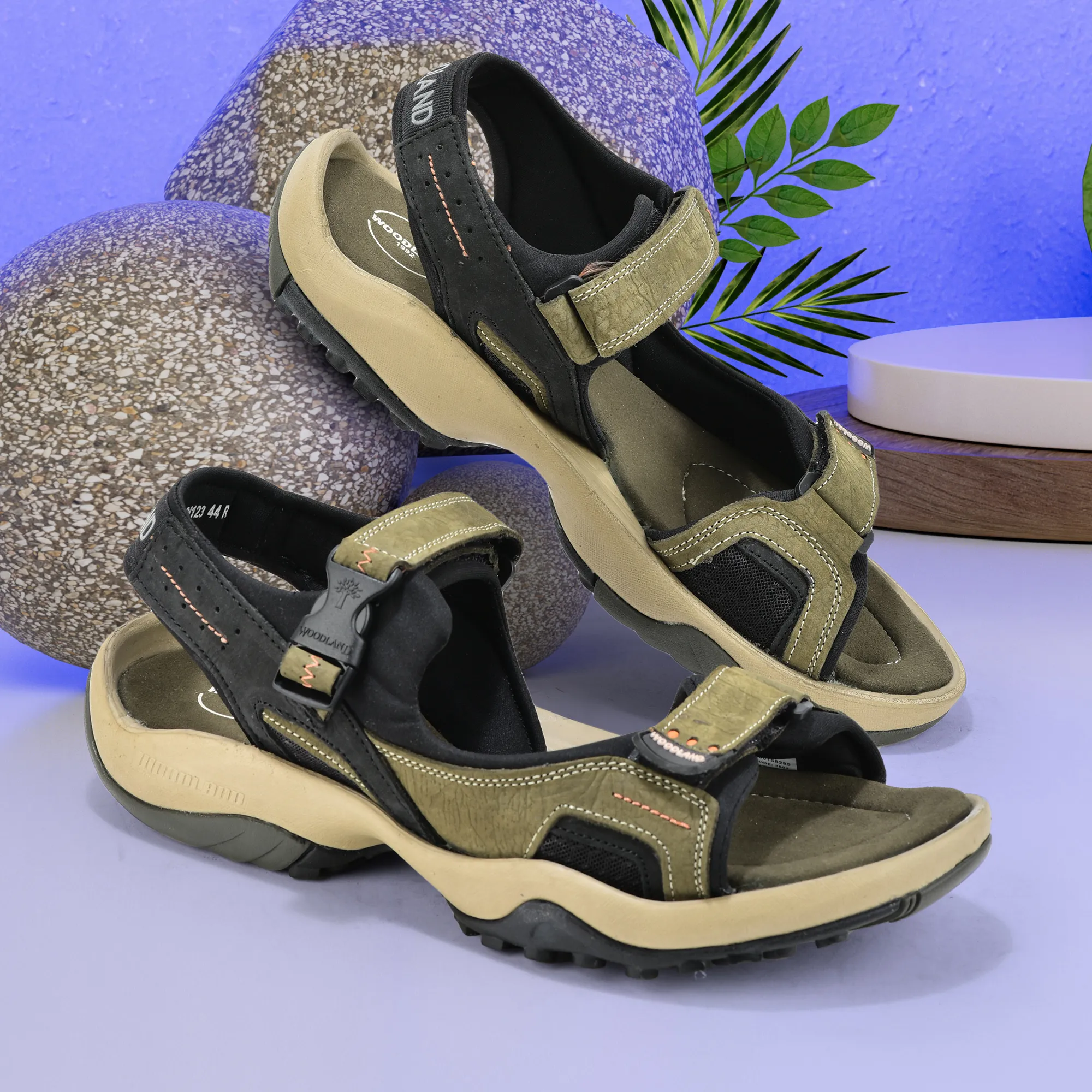 Woodland Elite Olive Green Men’s Nubuk Casual Sandals - Thumbnail 9