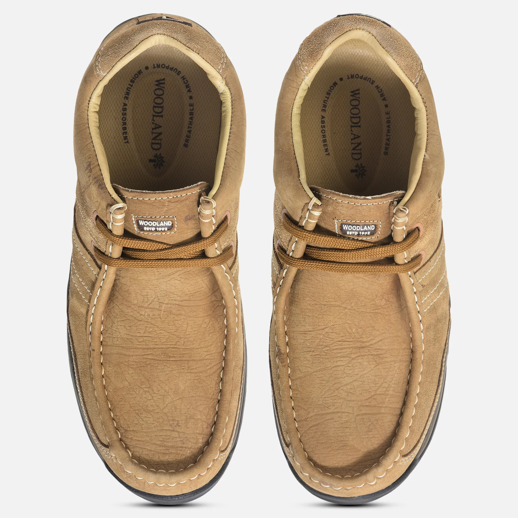 Elephant Print Nubuk Men Camel Shoes - Thumbnail 4