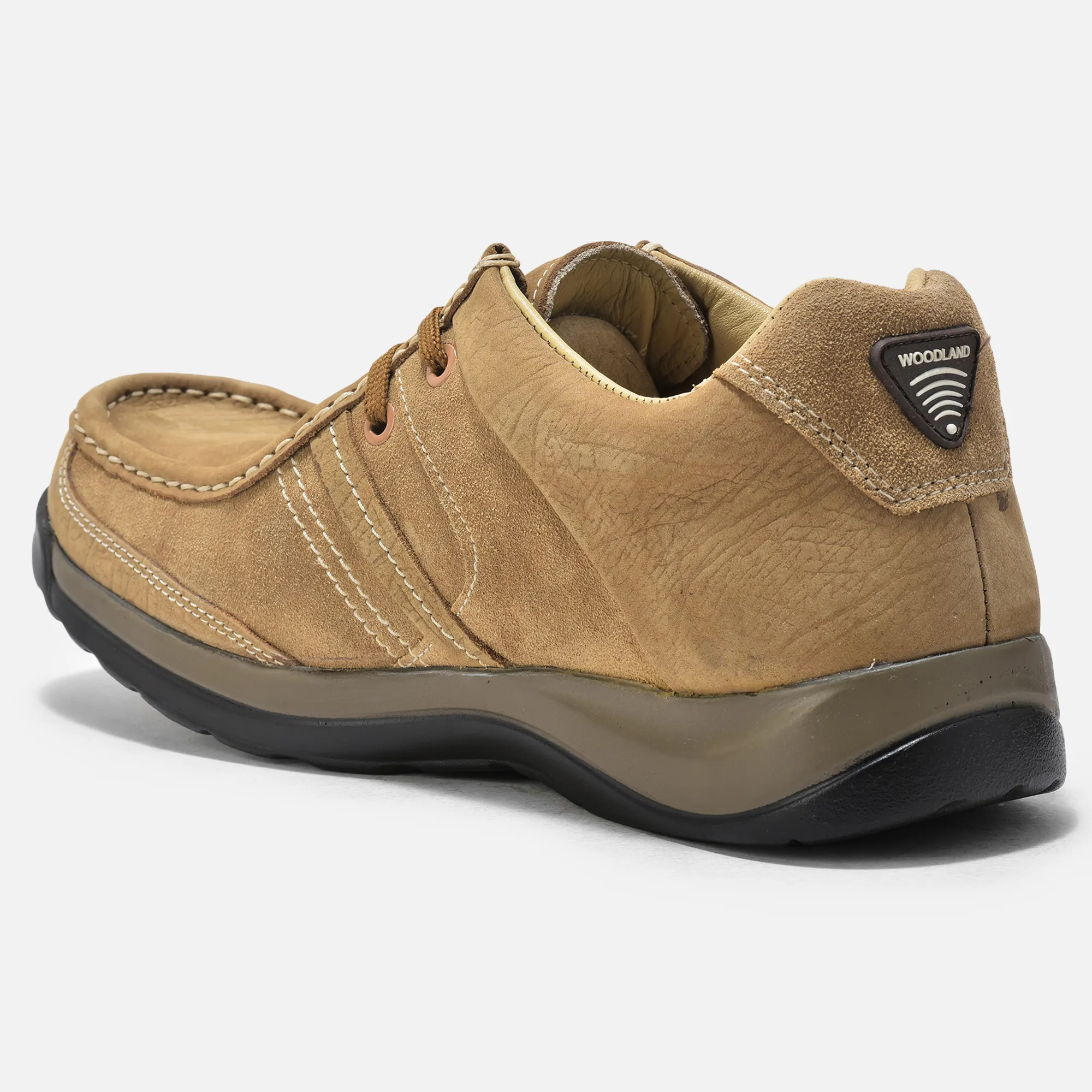 Elephant Print Nubuk Men Camel Shoes - Thumbnail 5