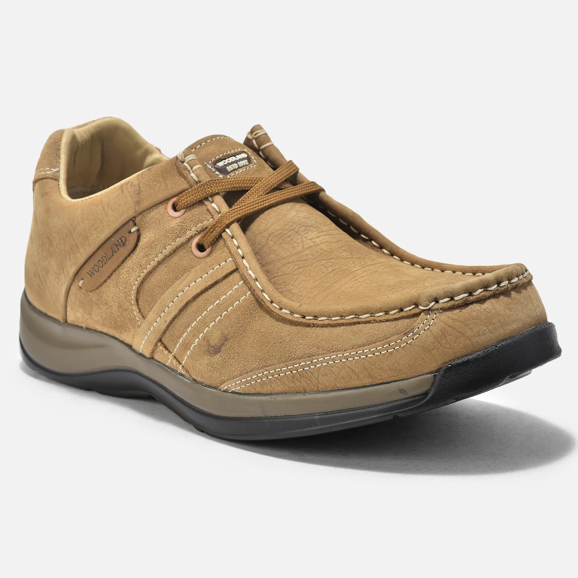 Elephant Print Nubuk Men Camel Shoes - Thumbnail 7