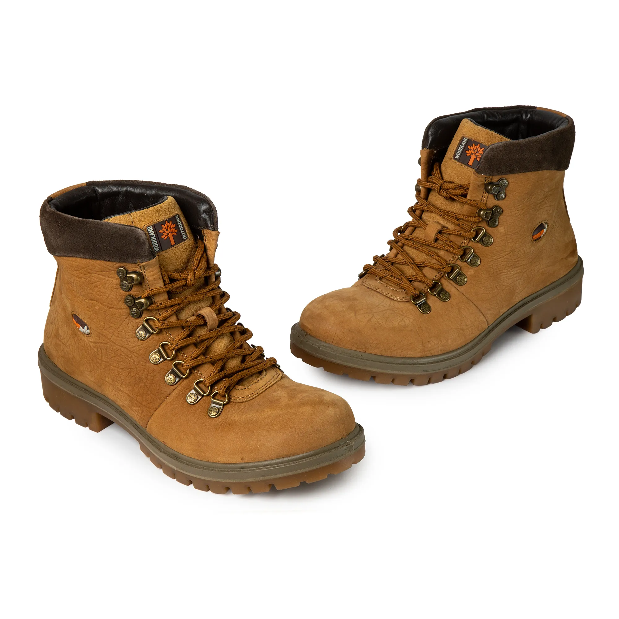 Woodland Camel Nubuck Mid-Ankle Boots - Thumbnail 3