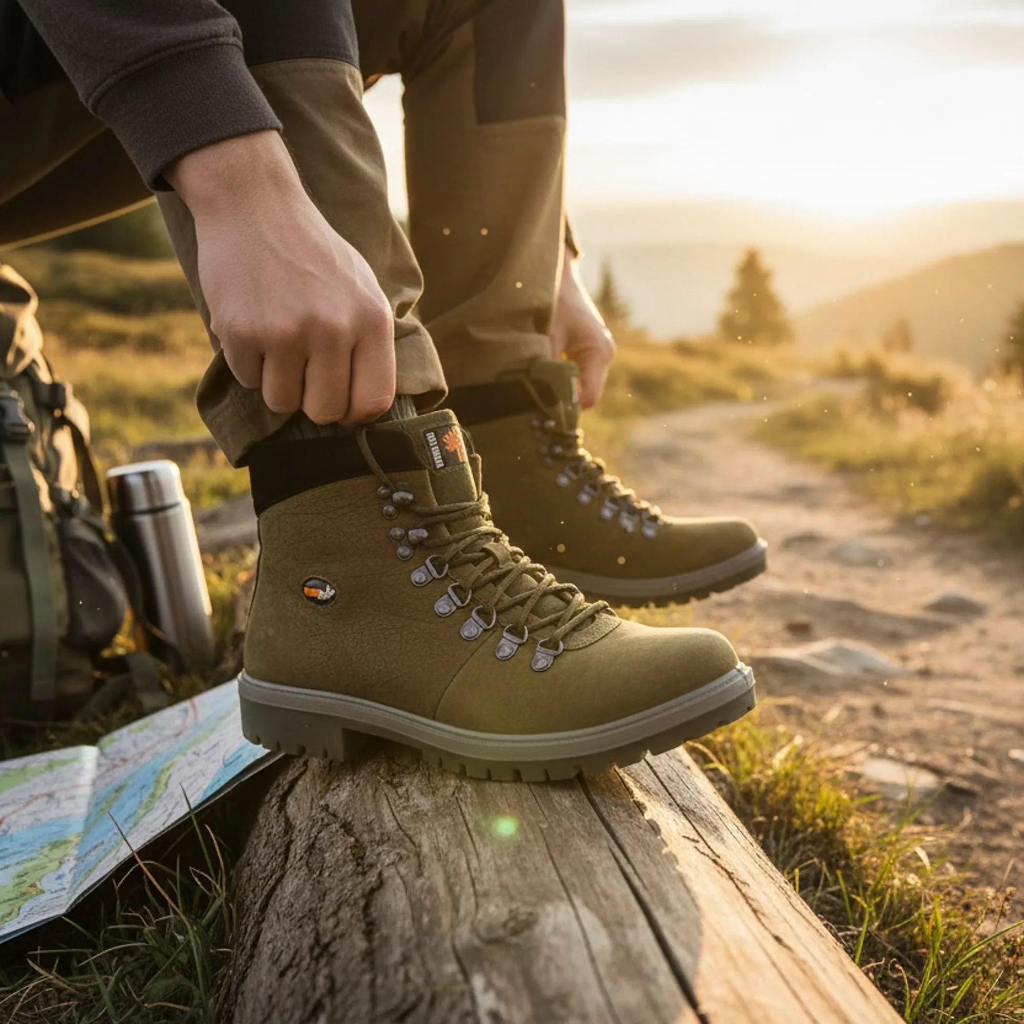 woodland-olive-green-nubuck-mid-ankle-boots