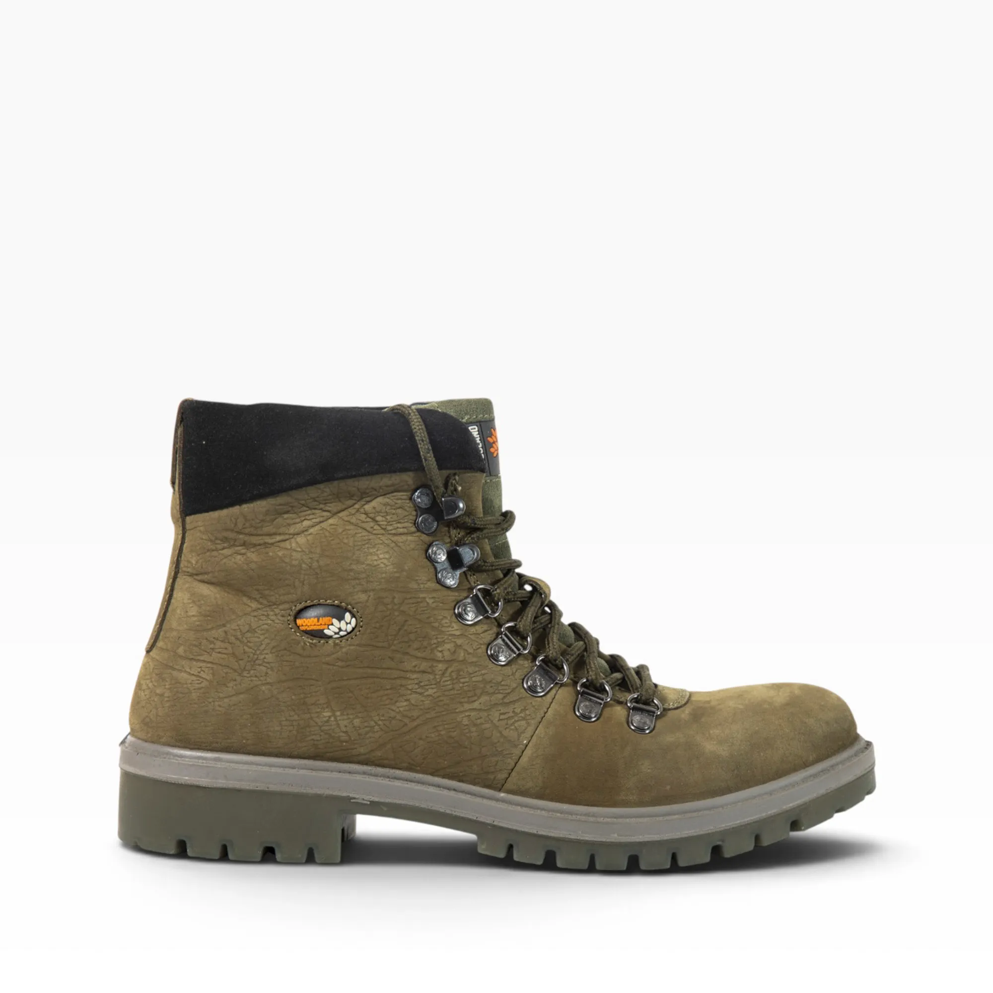 Woodland Olive Green Nubuck Mid-Ankle Boots - Thumbnail 2