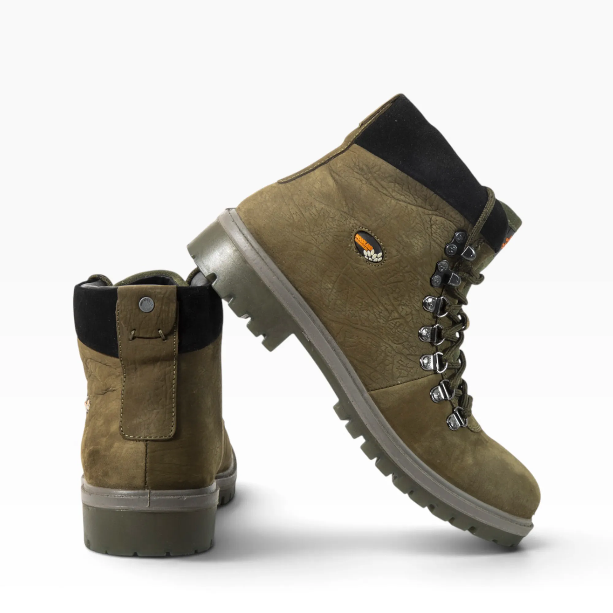 Woodland Olive Green Nubuck Mid-Ankle Boots - Thumbnail 11