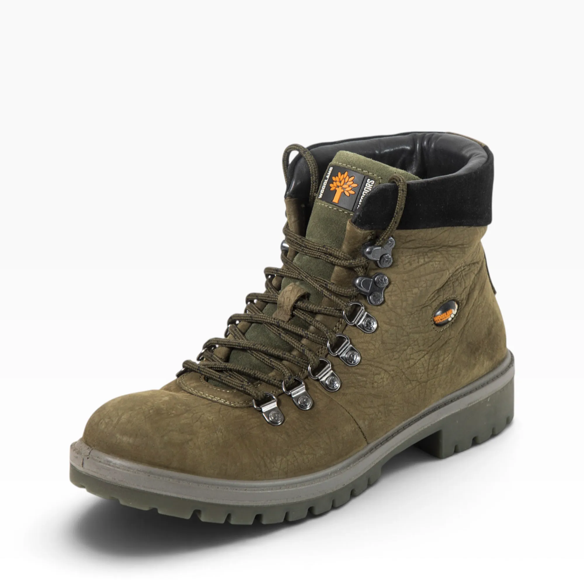 Woodland Olive Green Nubuck Mid-Ankle Boots - Thumbnail 12
