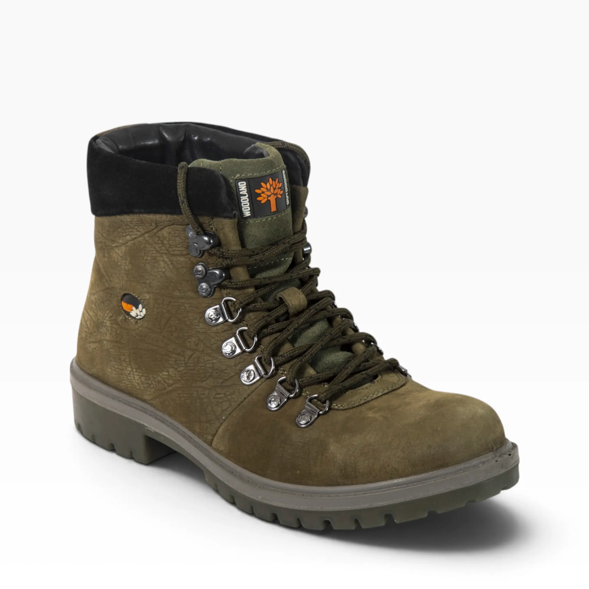 Woodland Olive Green Nubuck Mid-Ankle Boots - Thumbnail 13