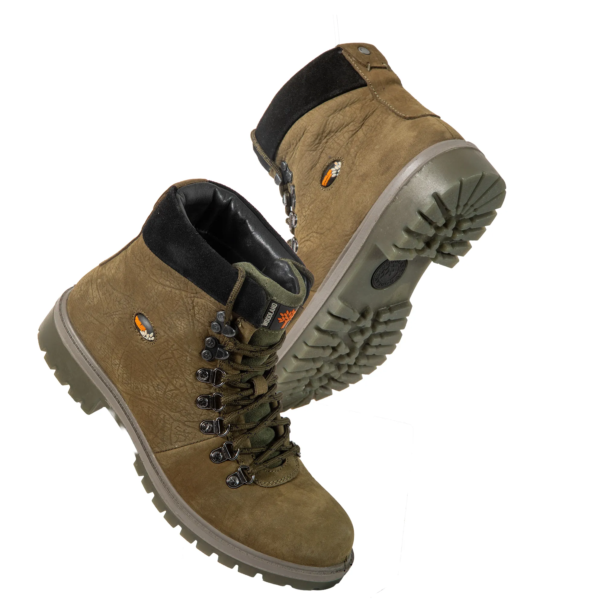 Woodland Olive Green Nubuck Mid-Ankle Boots - Thumbnail 14
