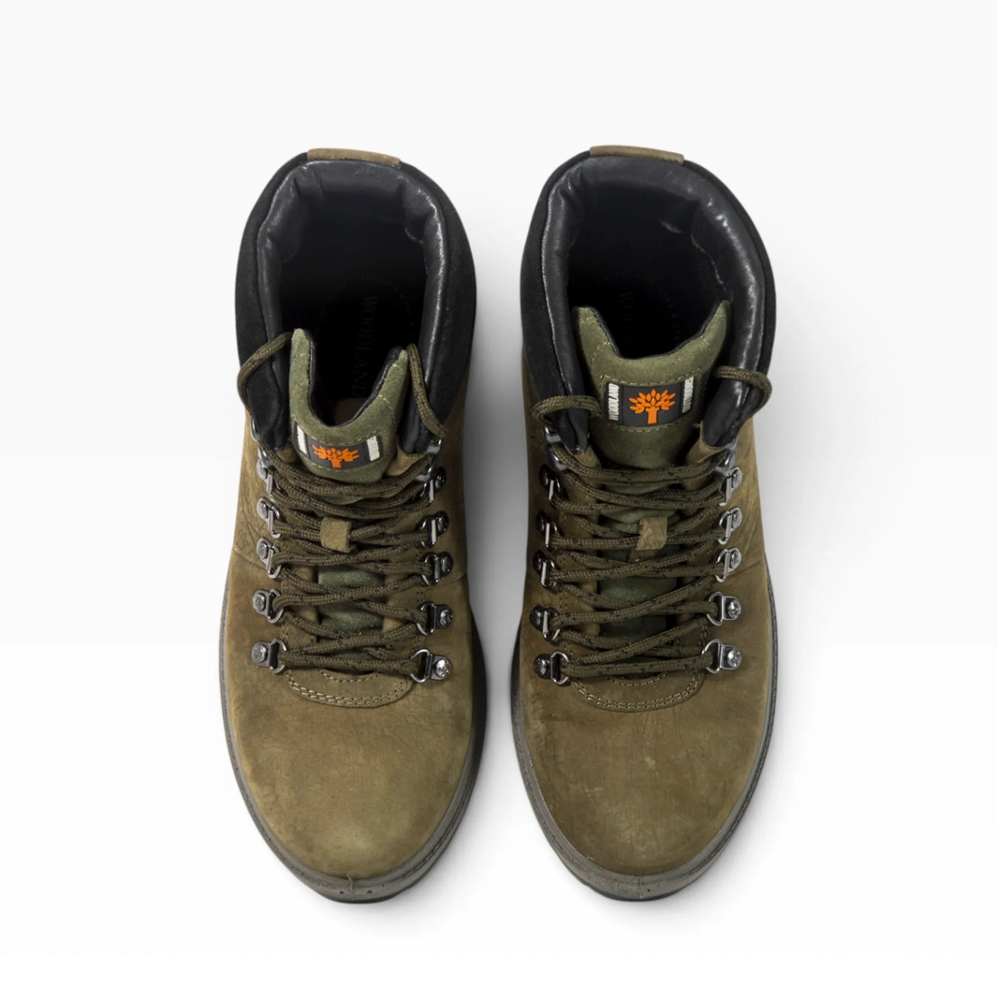 Woodland Olive Green Nubuck Mid-Ankle Boots - Thumbnail 6