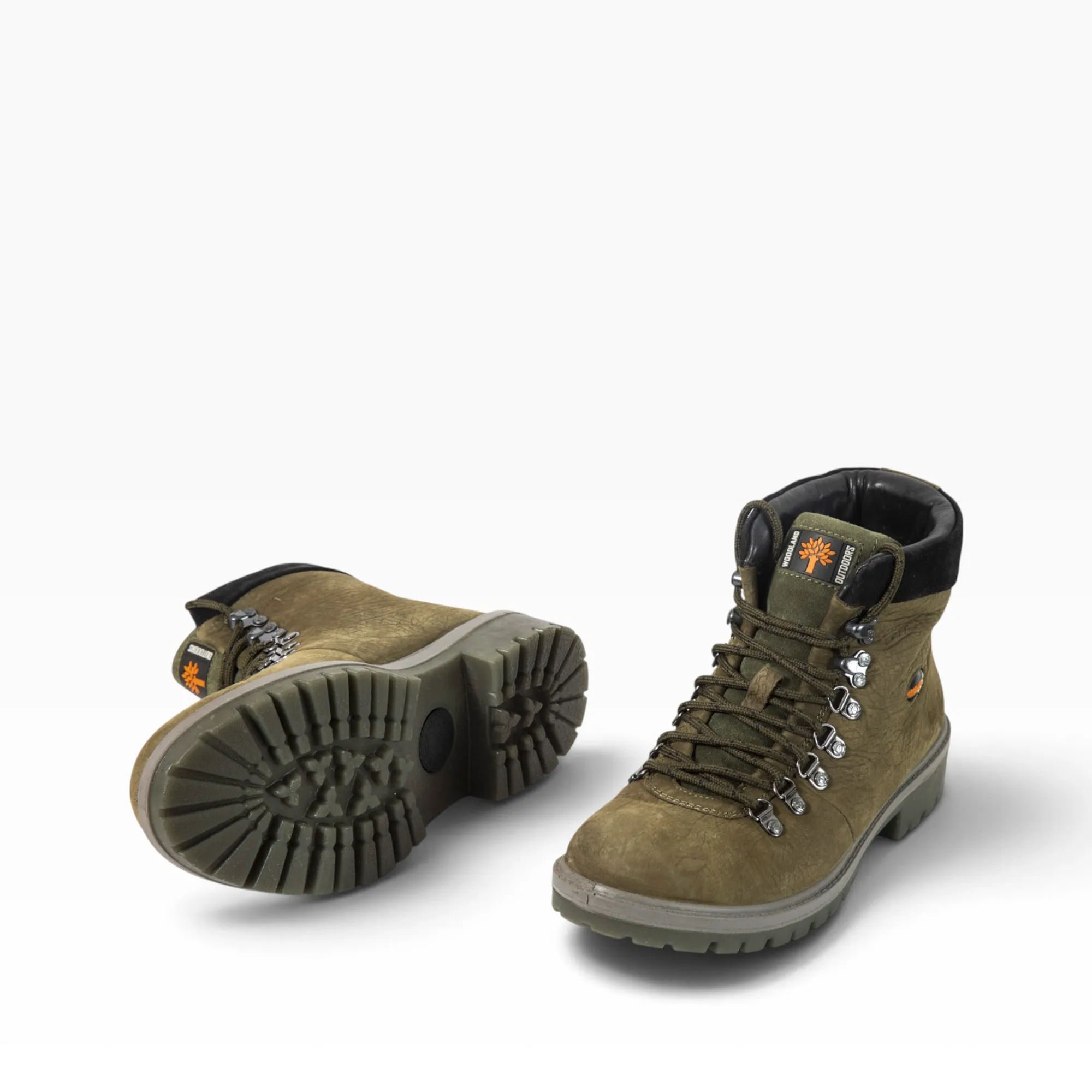 Woodland Olive Green Nubuck Mid-Ankle Boots - Thumbnail 7