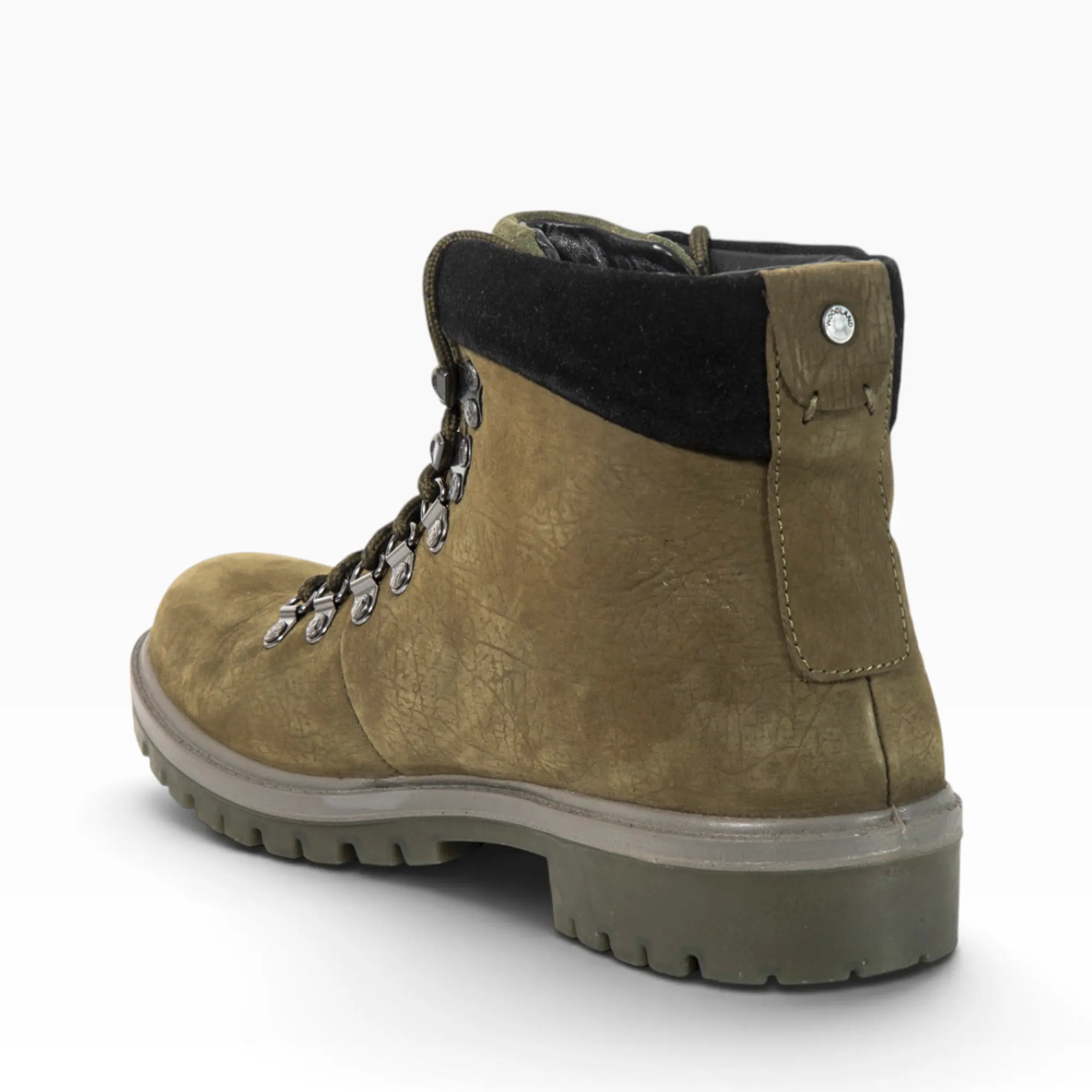 Woodland Olive Green Nubuck Mid-Ankle Boots - Thumbnail 8