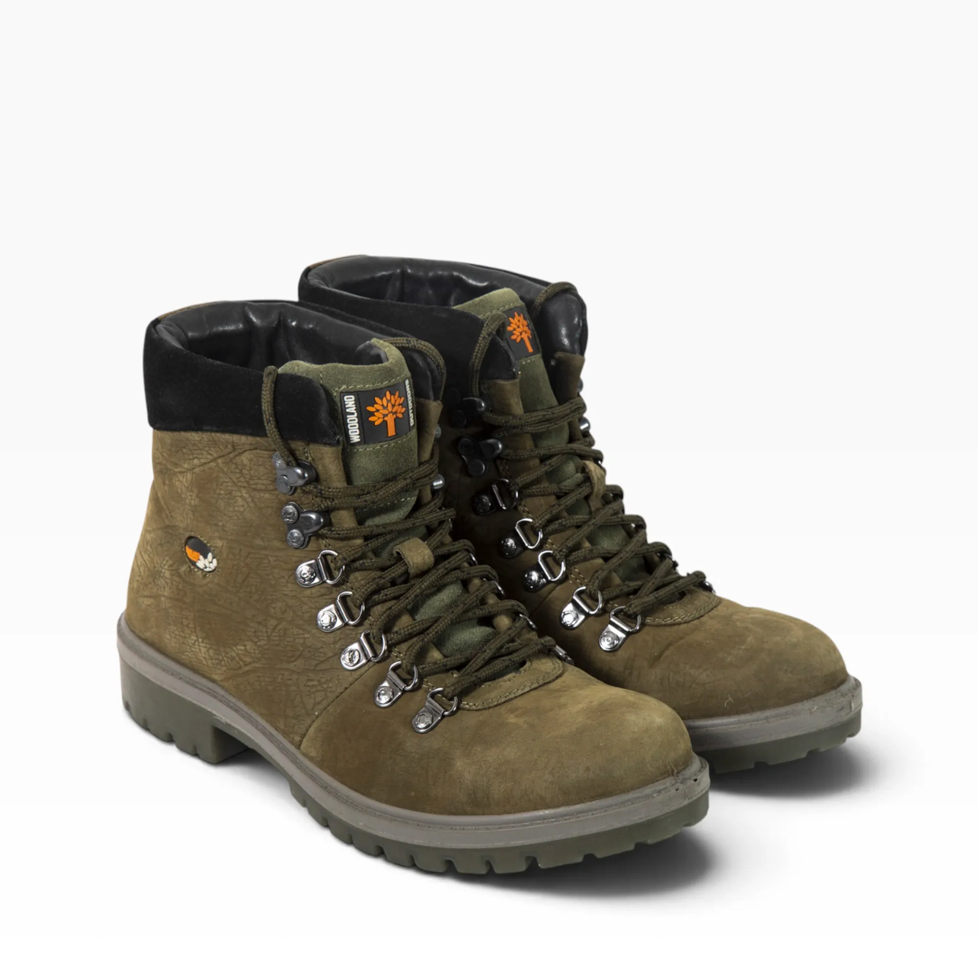 Woodland Olive Green Nubuck Mid-Ankle Boots - Thumbnail 9