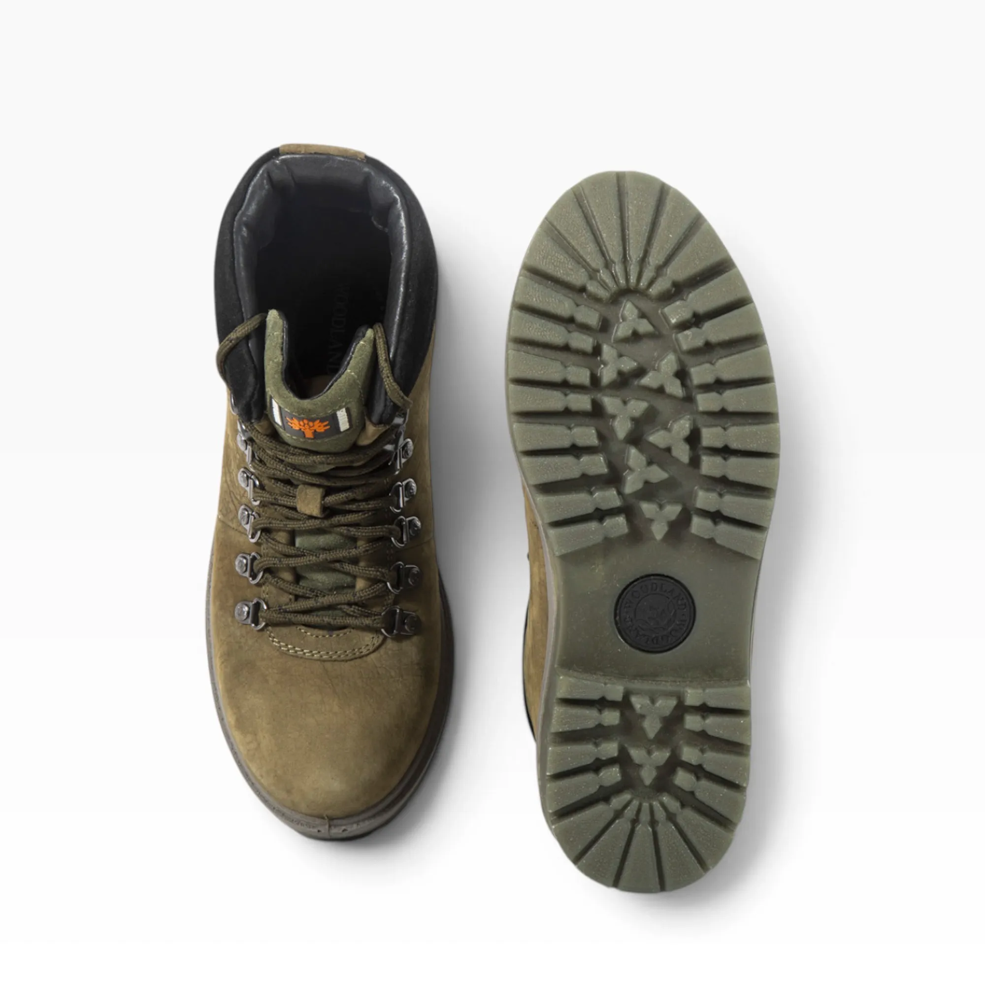 Woodland Olive Green Nubuck Mid-Ankle Boots - Thumbnail 10