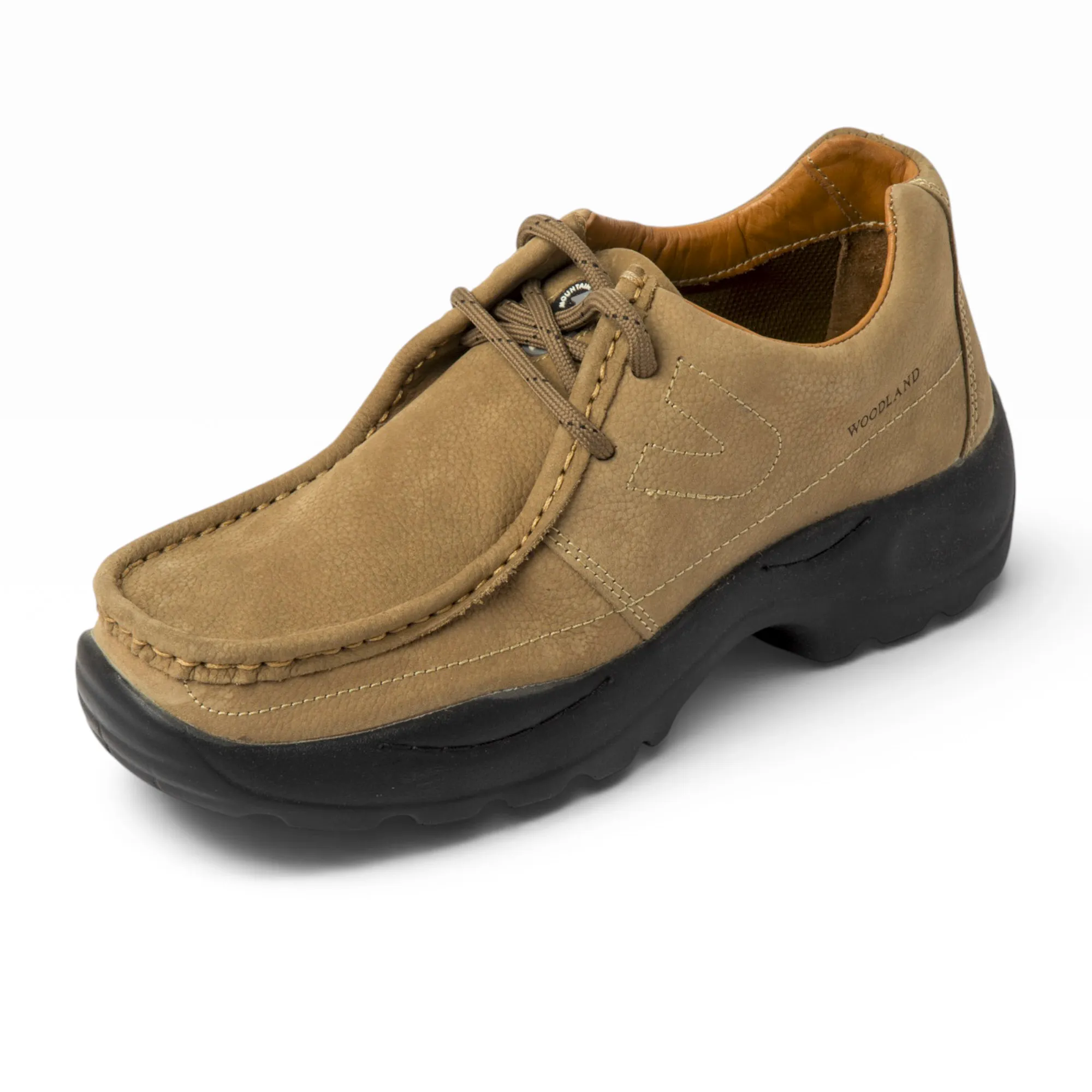 KHAKI casual leather shoes - Thumbnail 4