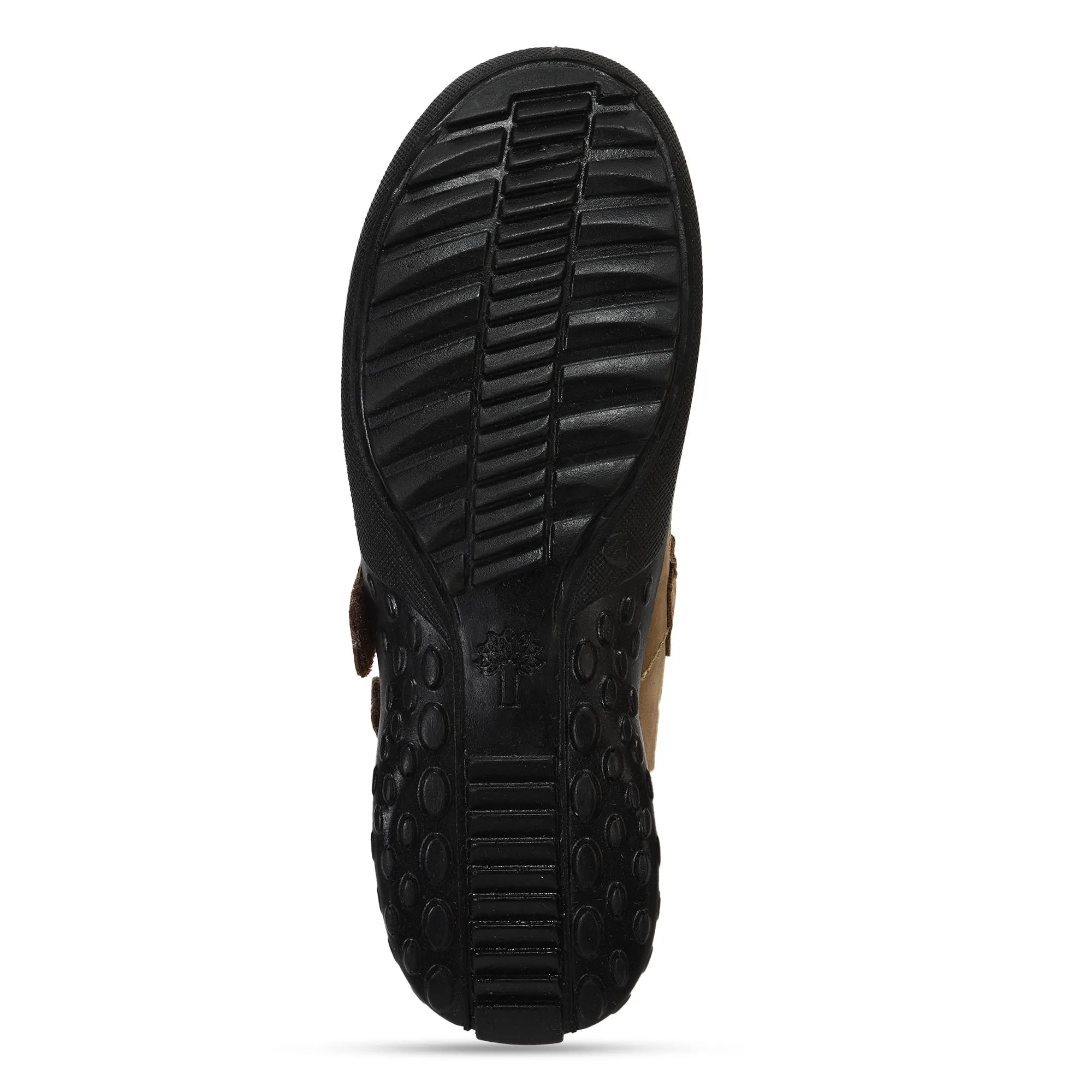 Khaki closed toe sandal - Thumbnail 7