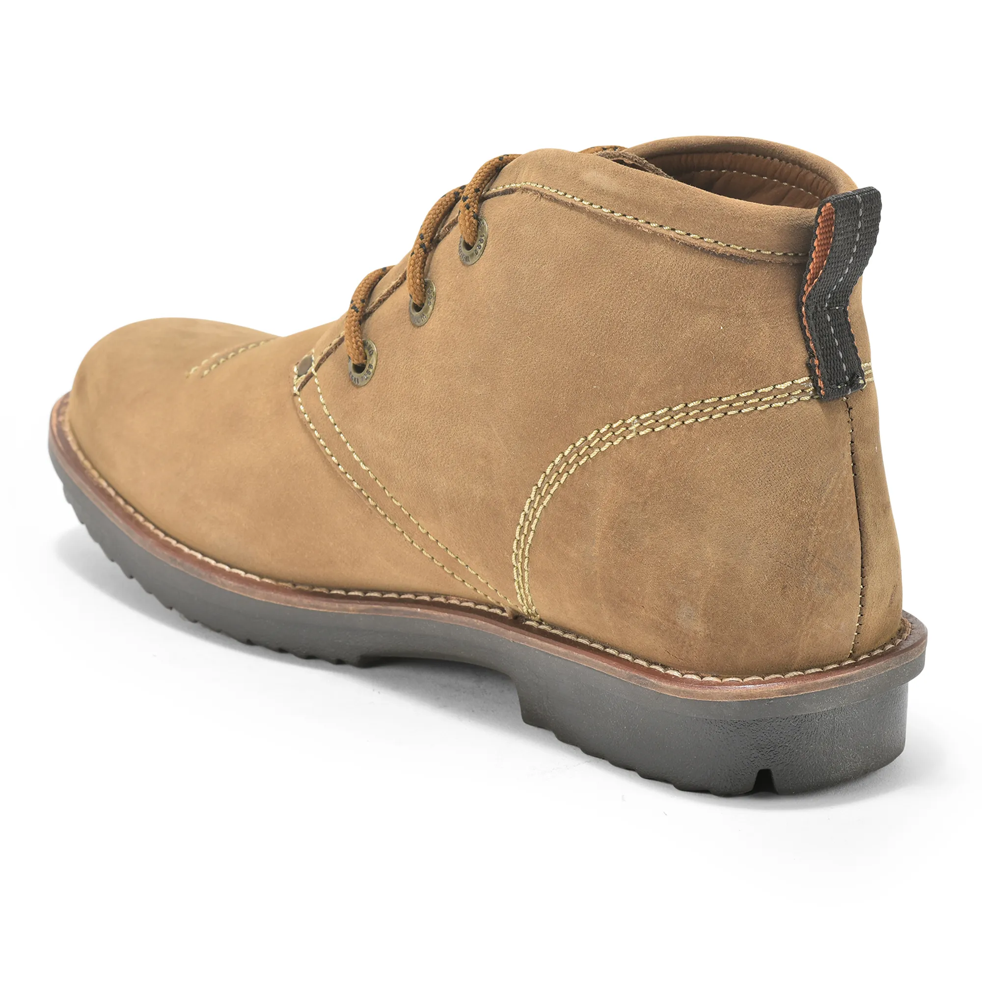 Tobacco Nubuk Boots For Men - Thumbnail 6