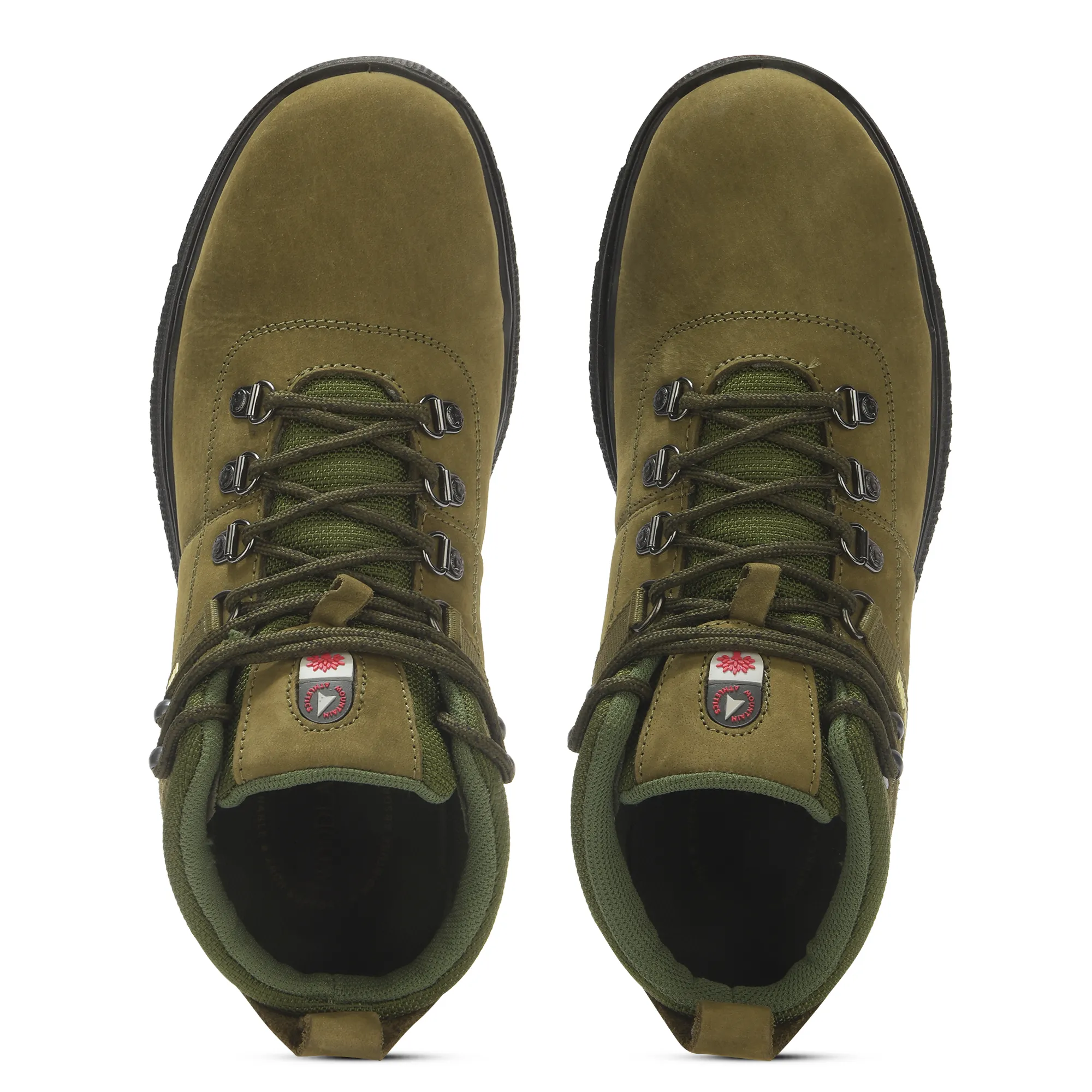 Olive Green Nubuck Boots for Men - Thumbnail 5