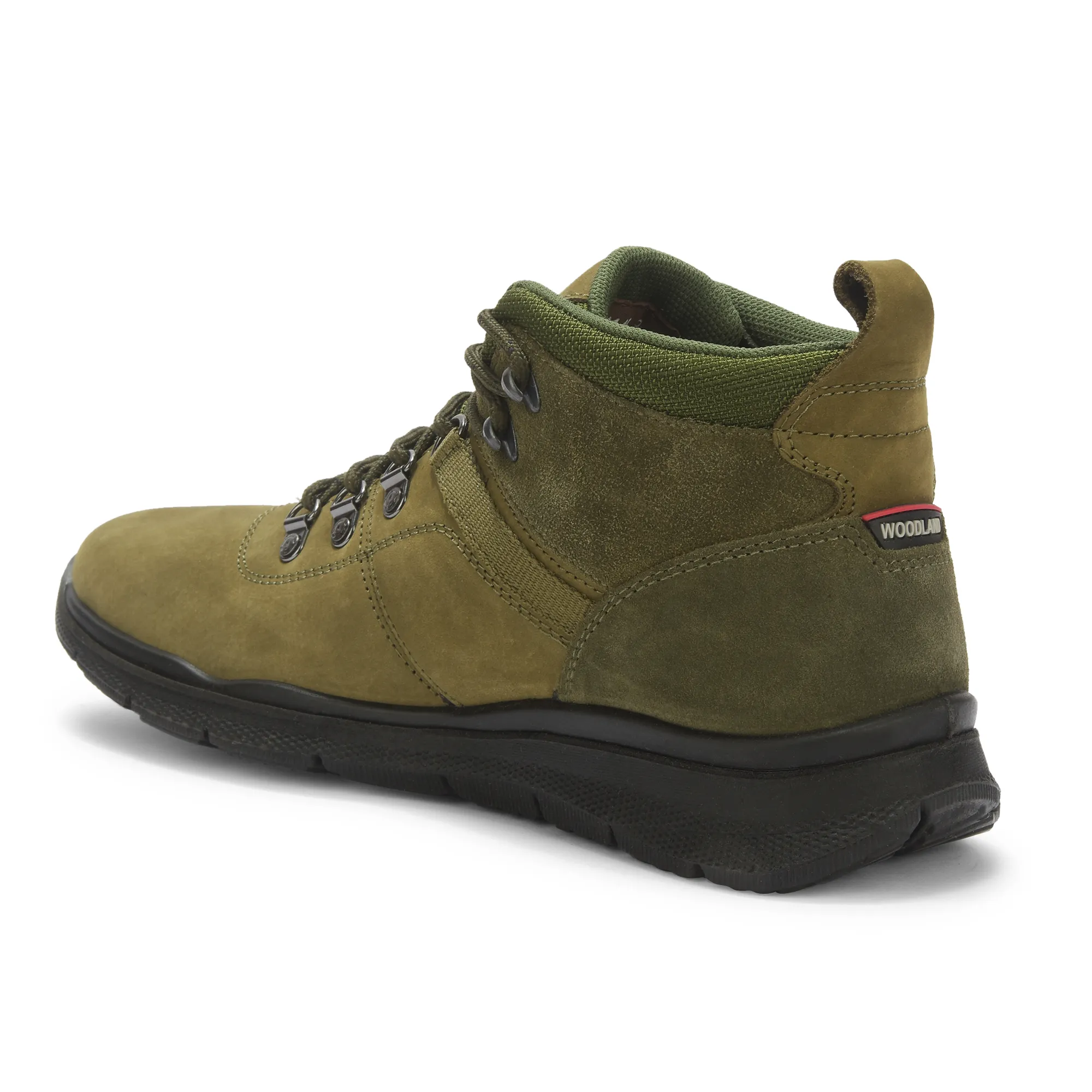 Olive Green Nubuck Boots for Men - Thumbnail 7