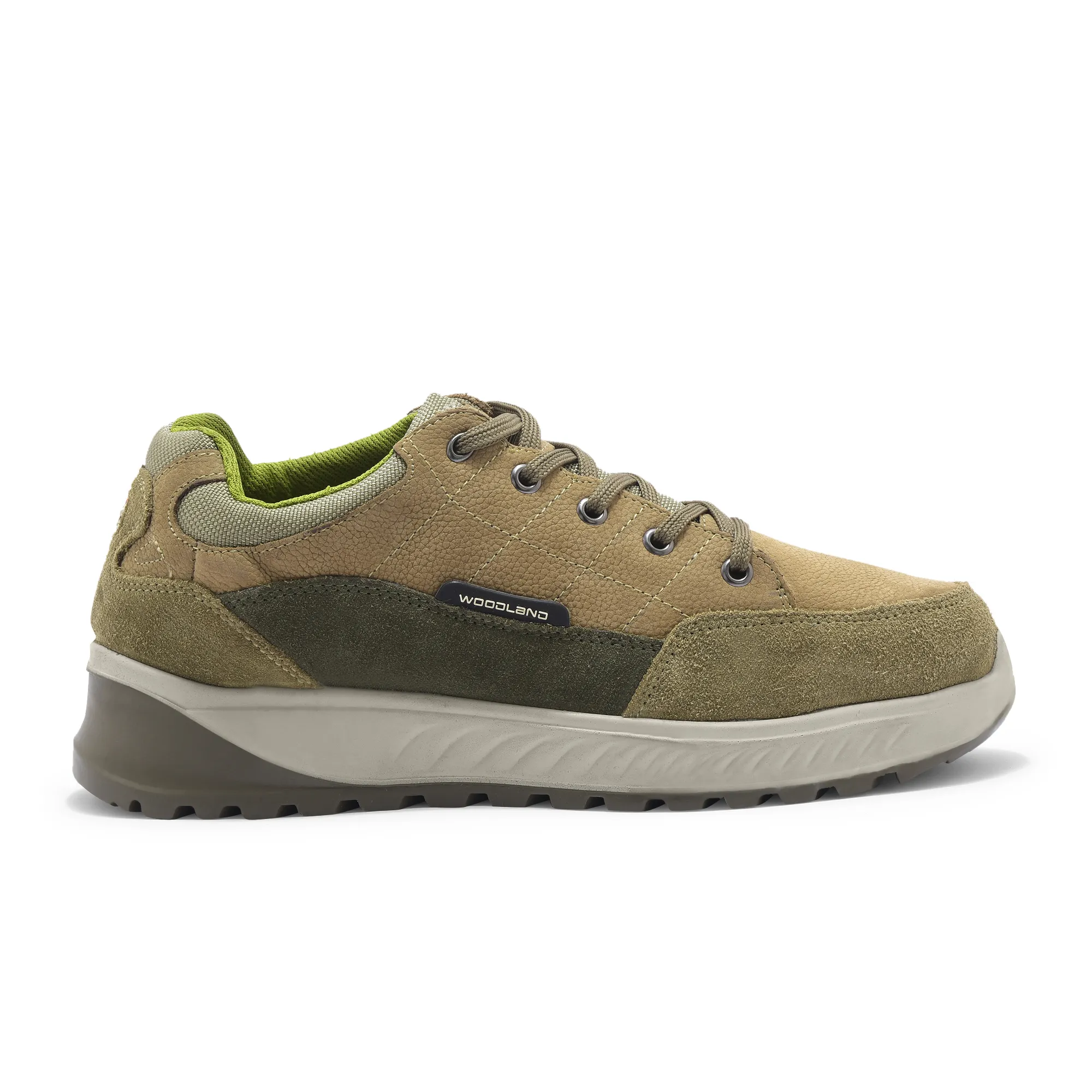 Woodland Khaki Men Classic Lace-Up Shoes - Image 1
