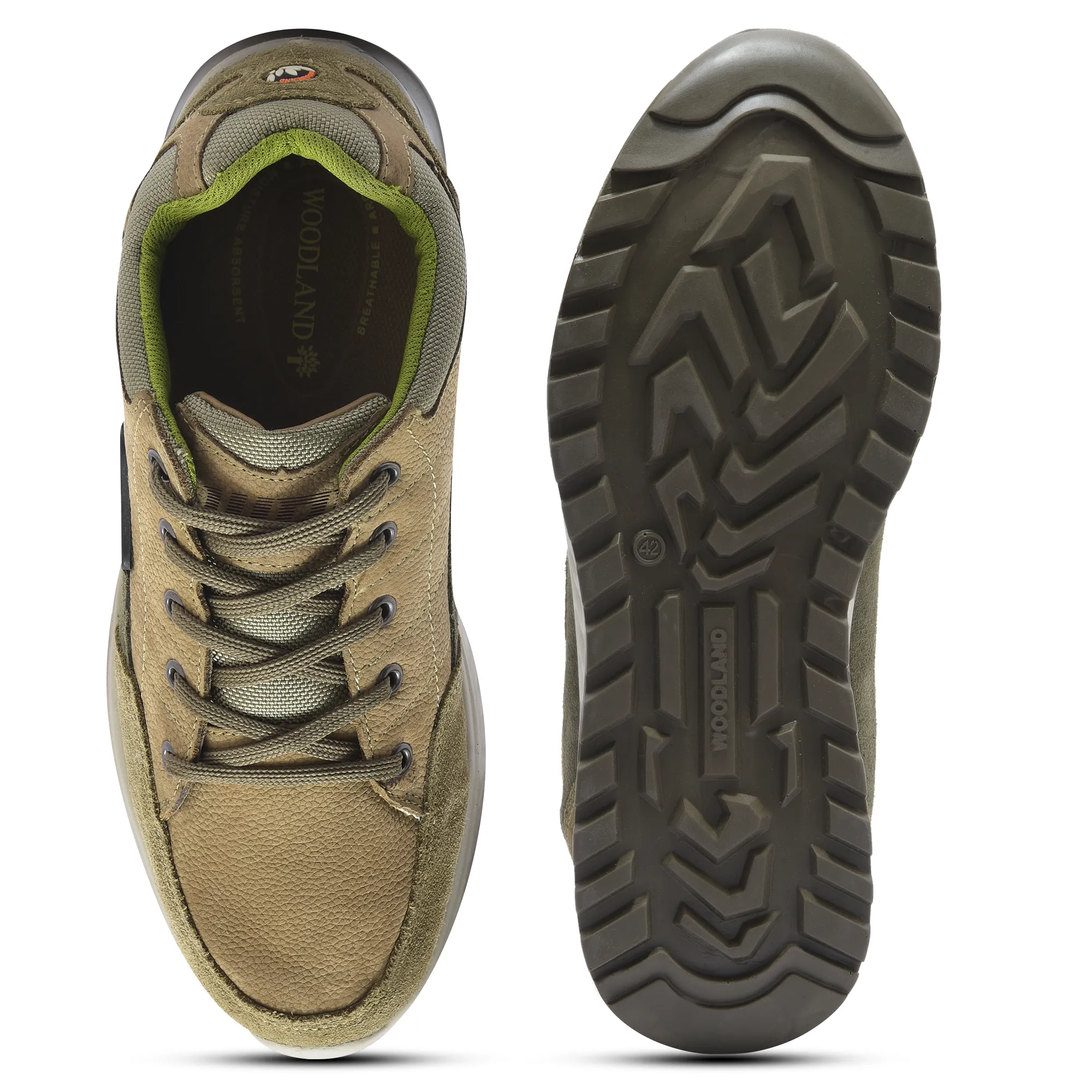 Woodland Khaki Men Classic Lace-Up Shoes - Thumbnail 8