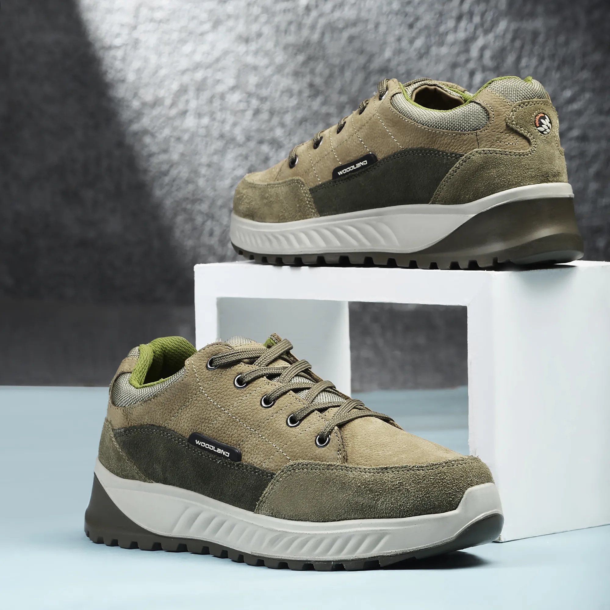 Woodland Khaki Men Classic Lace-Up Shoes - Thumbnail 9