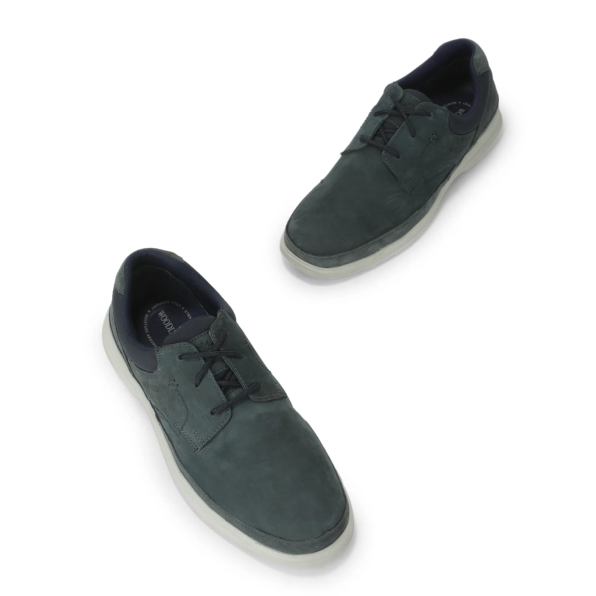 Navy Men Casual Lace Shoes - Thumbnail 4