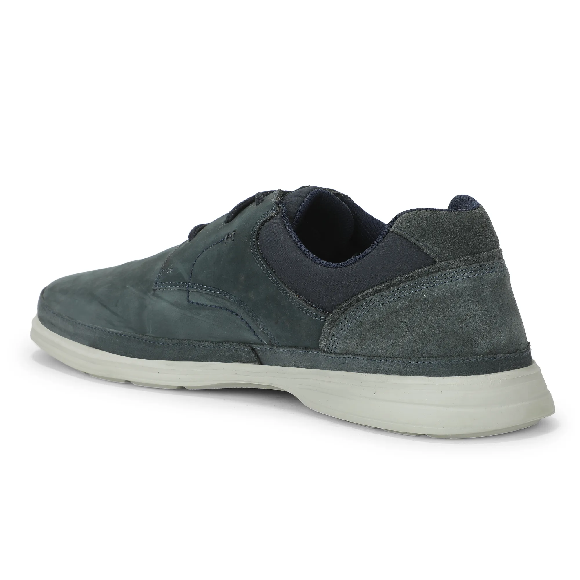  Navy Men Casual Lace Shoes - Thumbnail 7