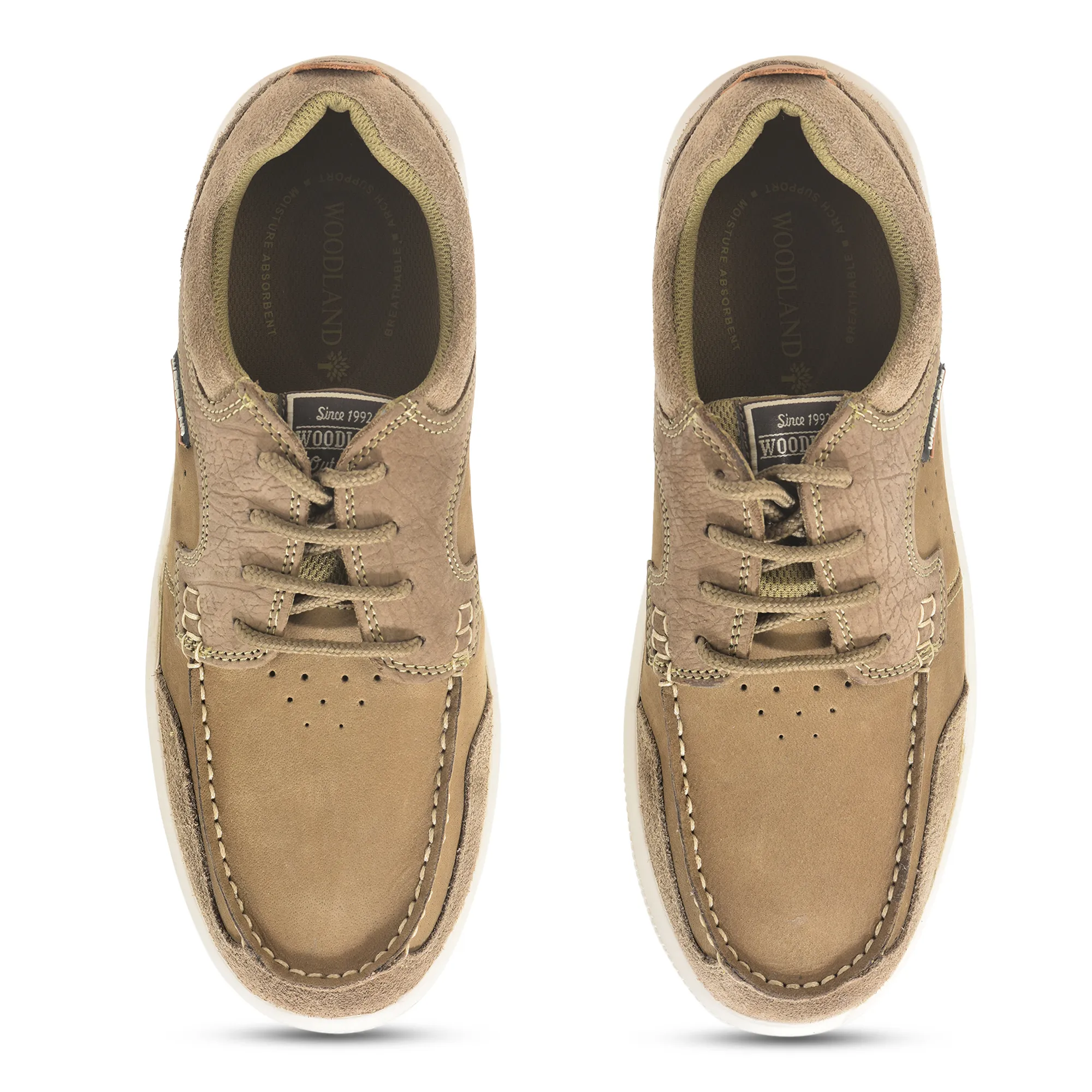 Dubai khaki Nubuck Men Casual Lace Up Shoes - Thumbnail 4