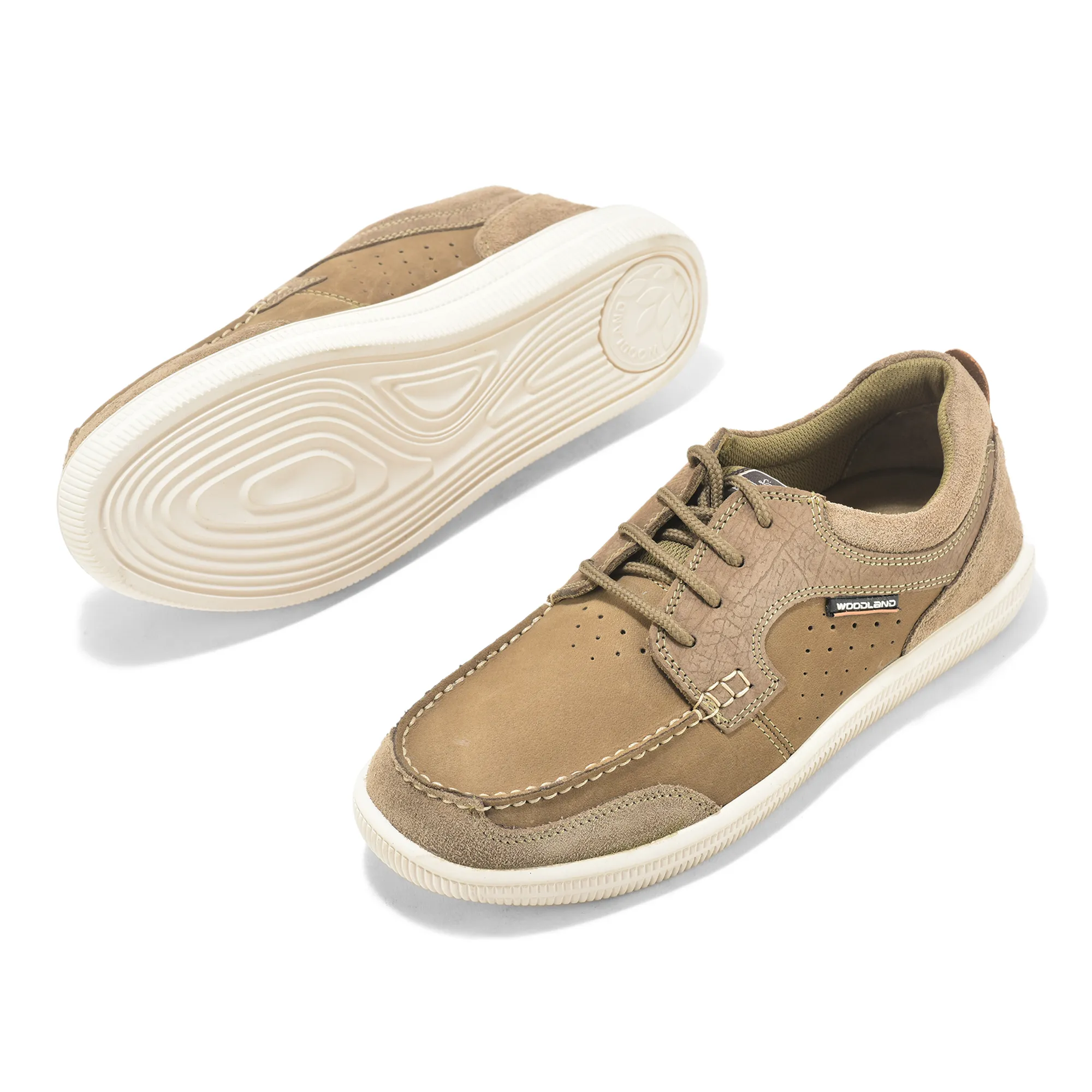 Dubai khaki Nubuck Men Casual Lace Up Shoes - Thumbnail 5
