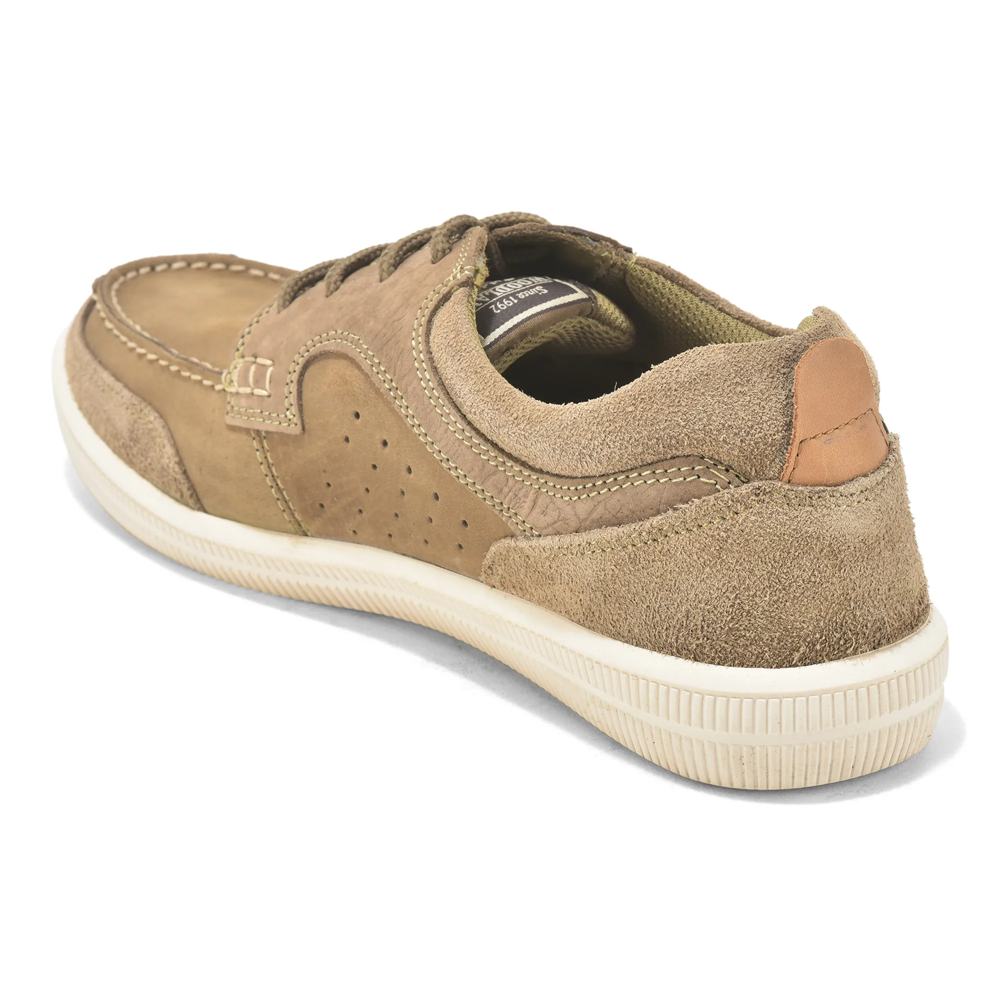 Dubai khaki Nubuck Men Casual Lace Up Shoes - Thumbnail 6