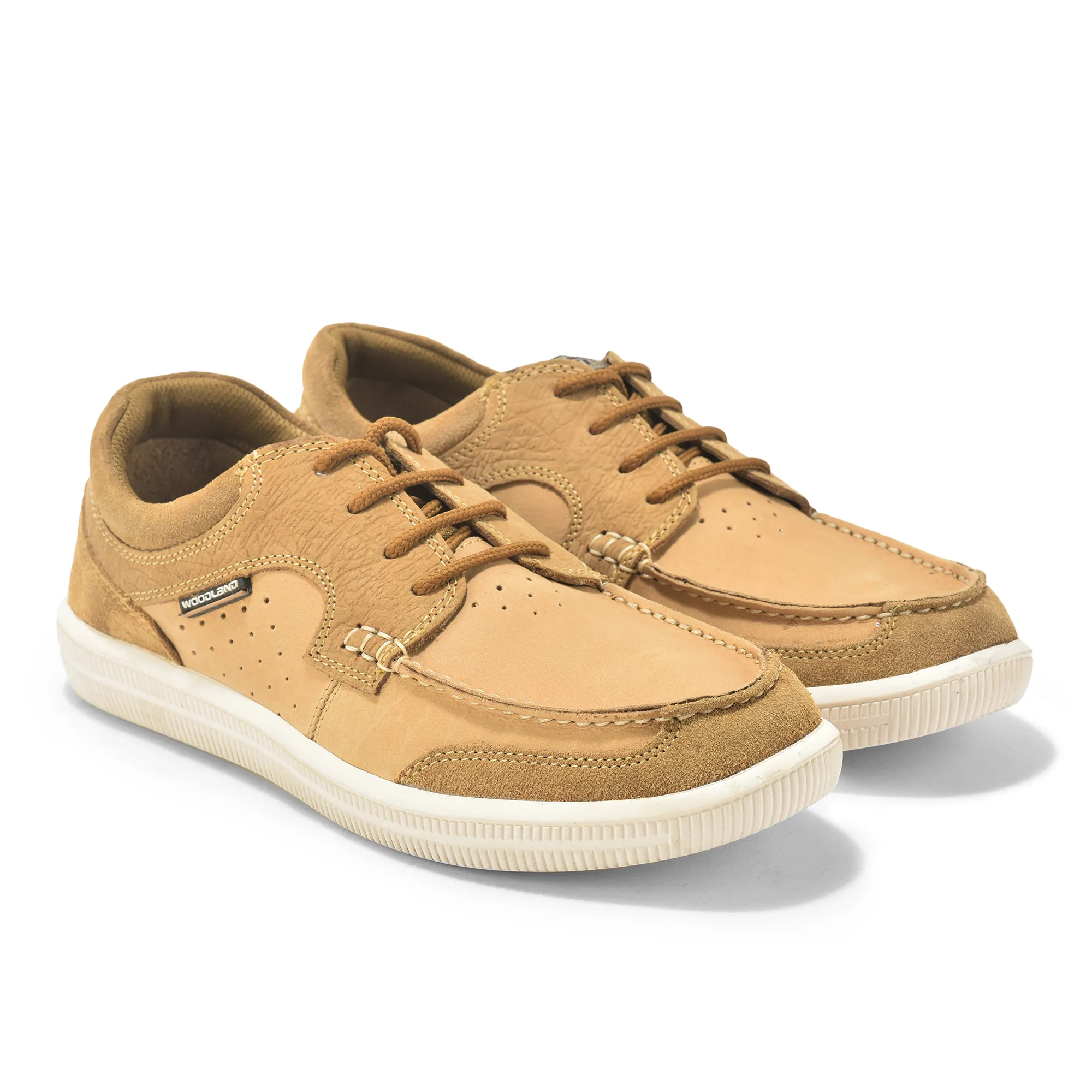Light Camel Nubuck Men Casual Lace Up Shoes - Thumbnail 7