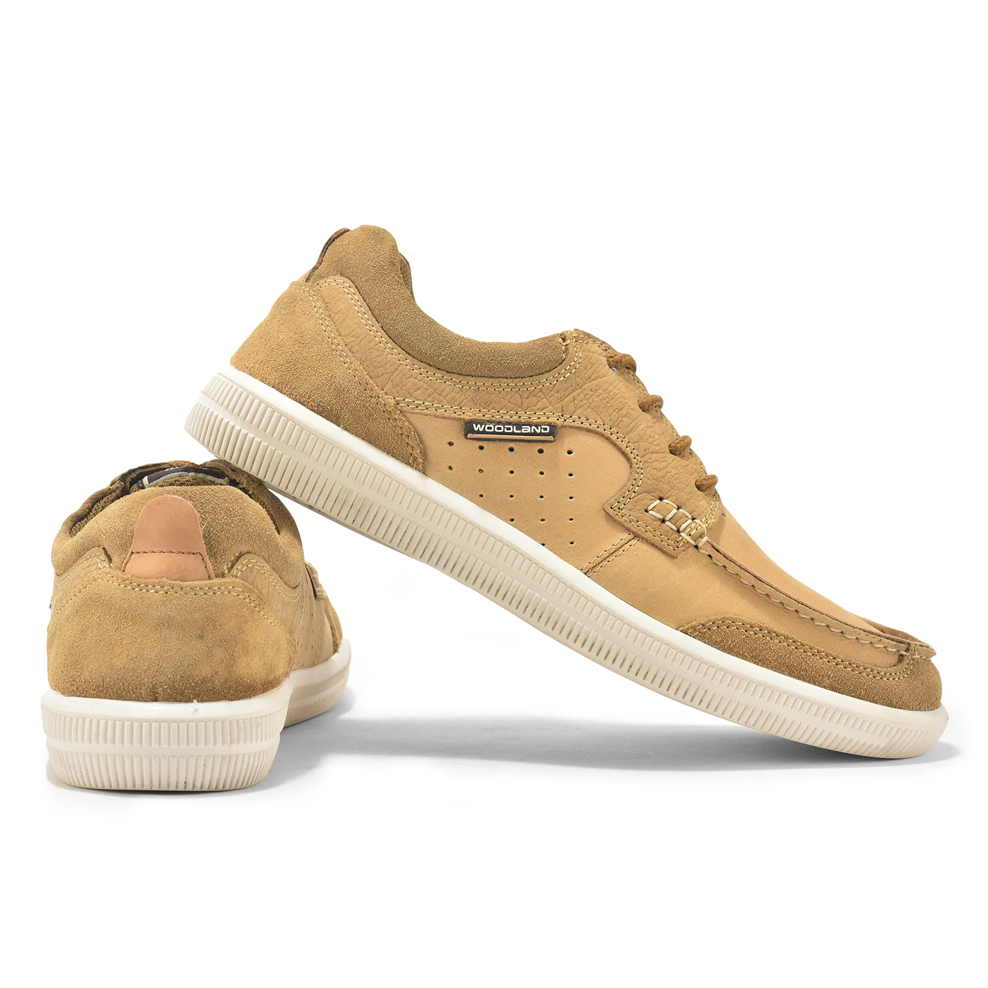 Light Camel Nubuck Men Casual Lace Up Shoes - Thumbnail 10
