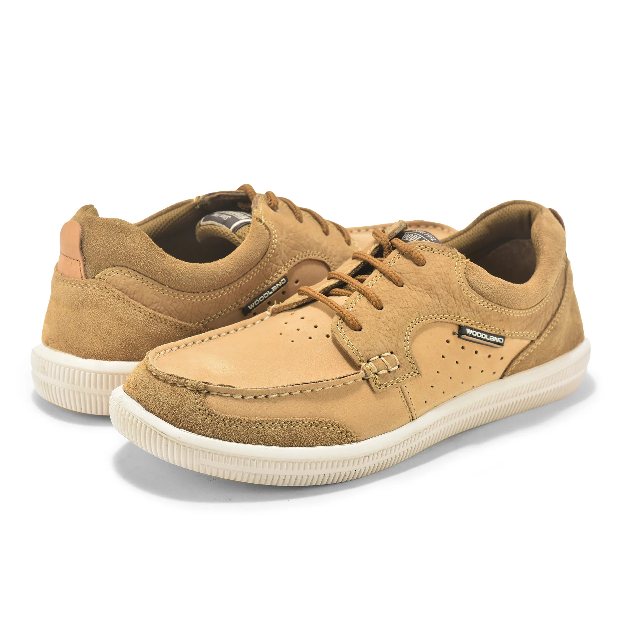 Light Camel Nubuck Men Casual Lace Up Shoes - Thumbnail 11