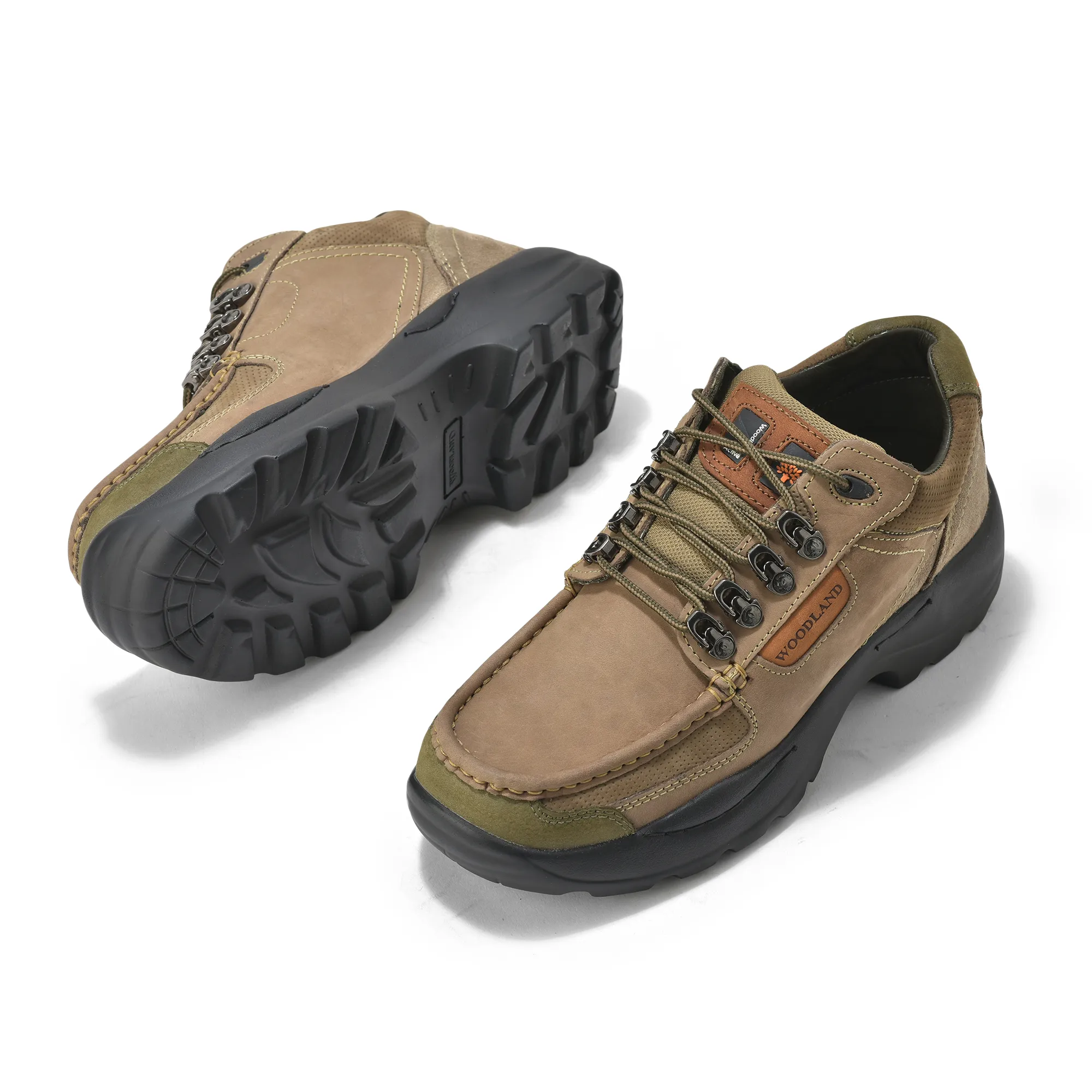 Woodland Nubuck Casual Lace-up Shoes for Men - Thumbnail 6