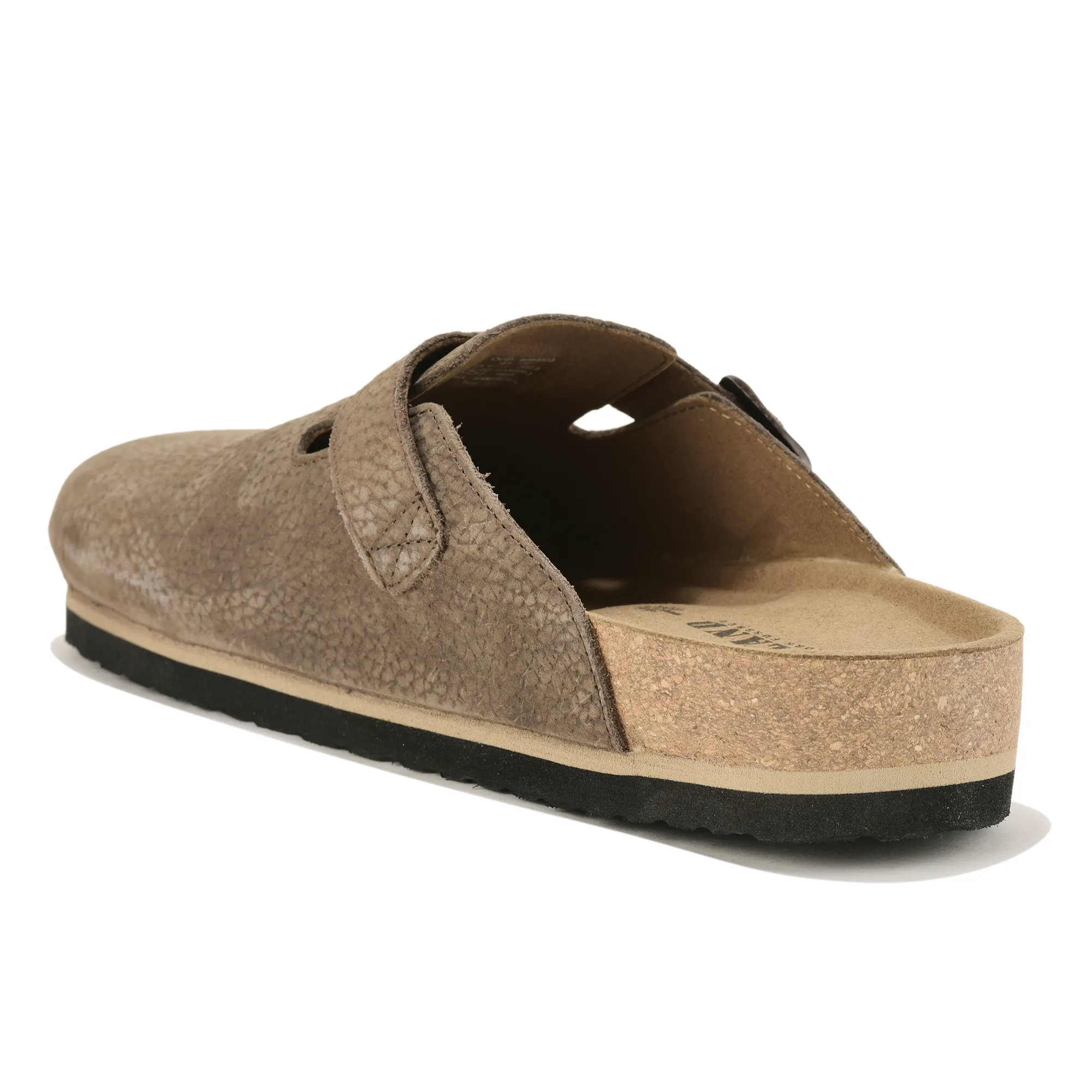 Woodland Men Brown Nubuck Comfort Slip-On Clogs - Thumbnail 7