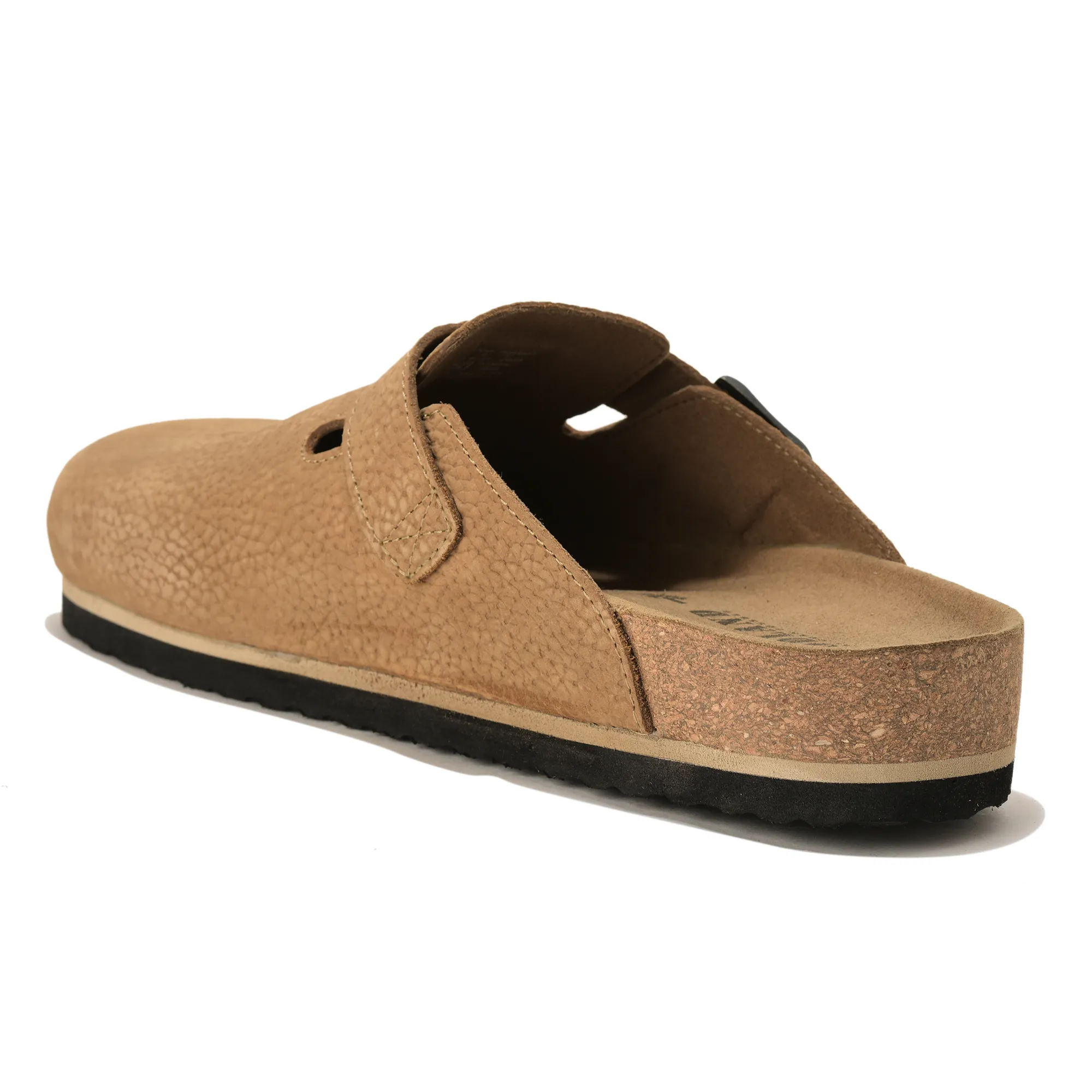 Woodland Men Camel Nubuck Comfort Slip-On Clogs - Thumbnail 7