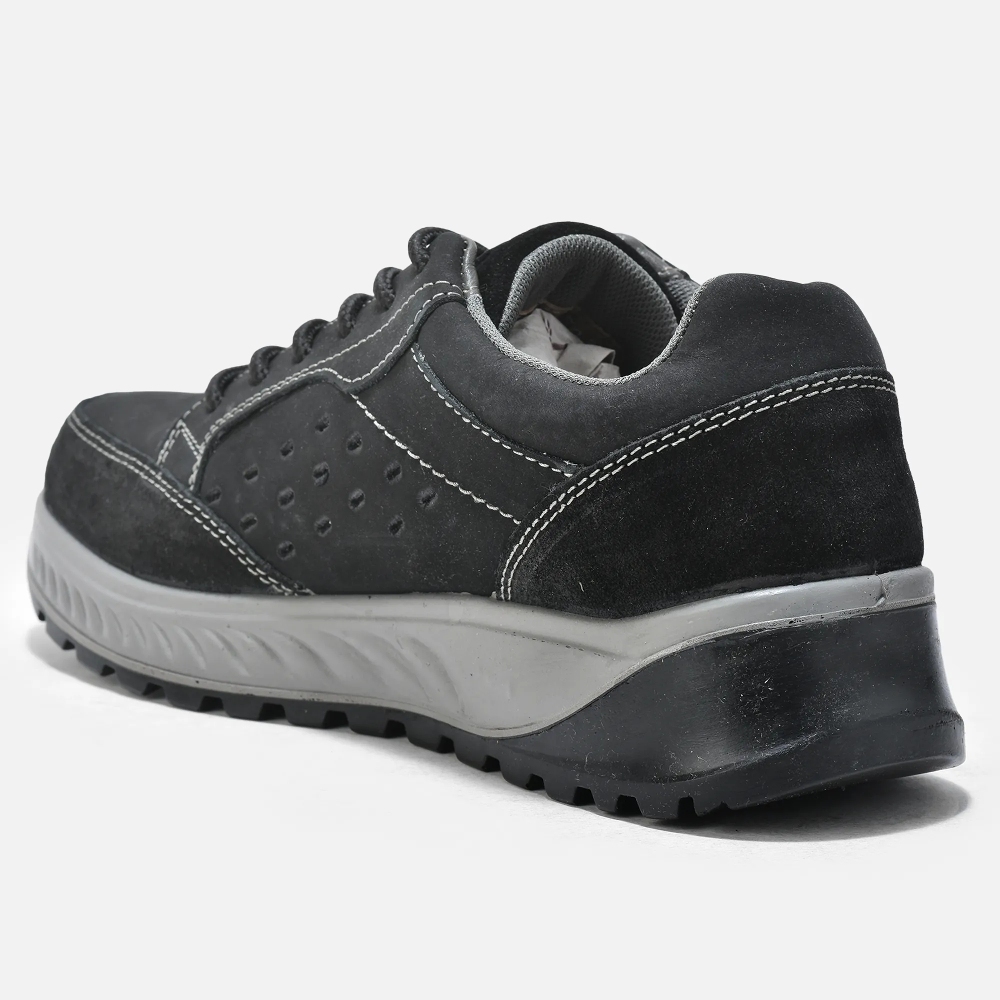 Black Nubuk Casual Lace Shoes  - Thumbnail 5