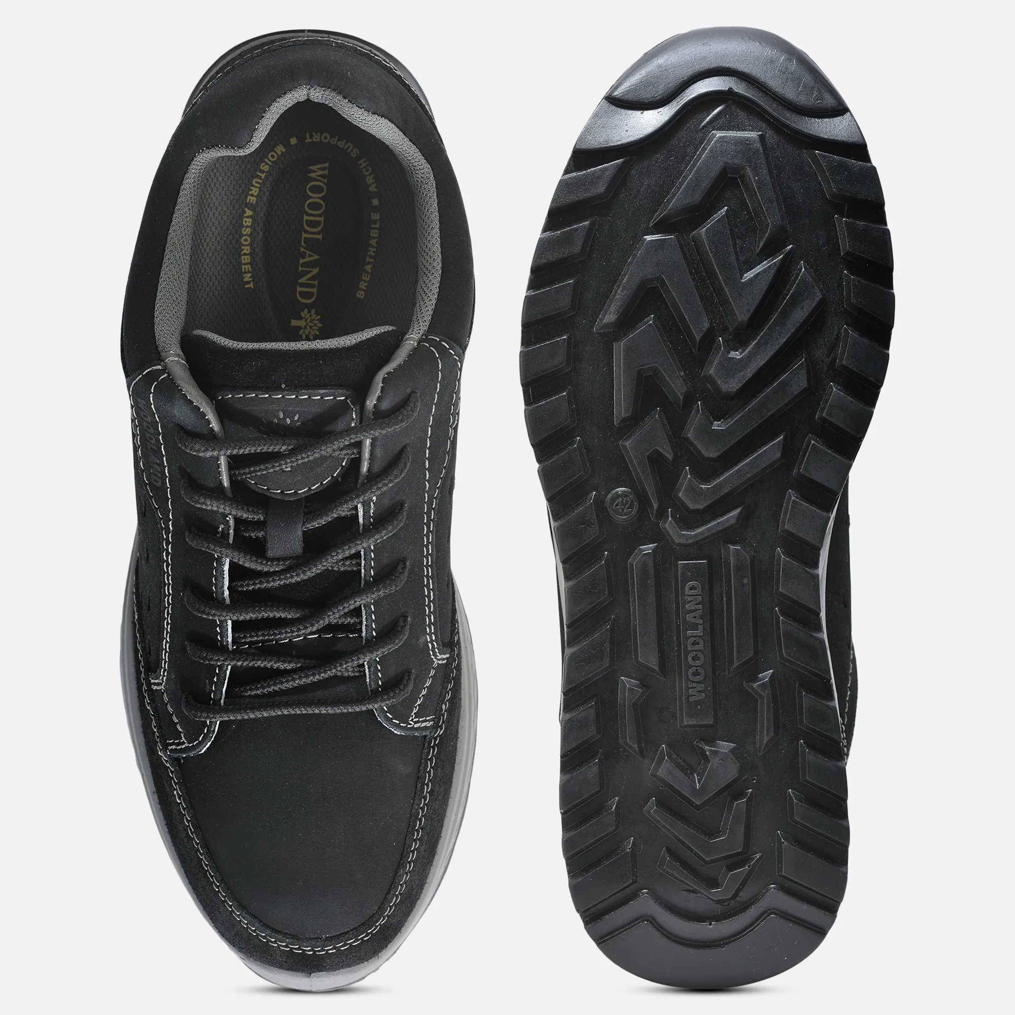 Black Nubuk Casual Lace Shoes  - Thumbnail 8