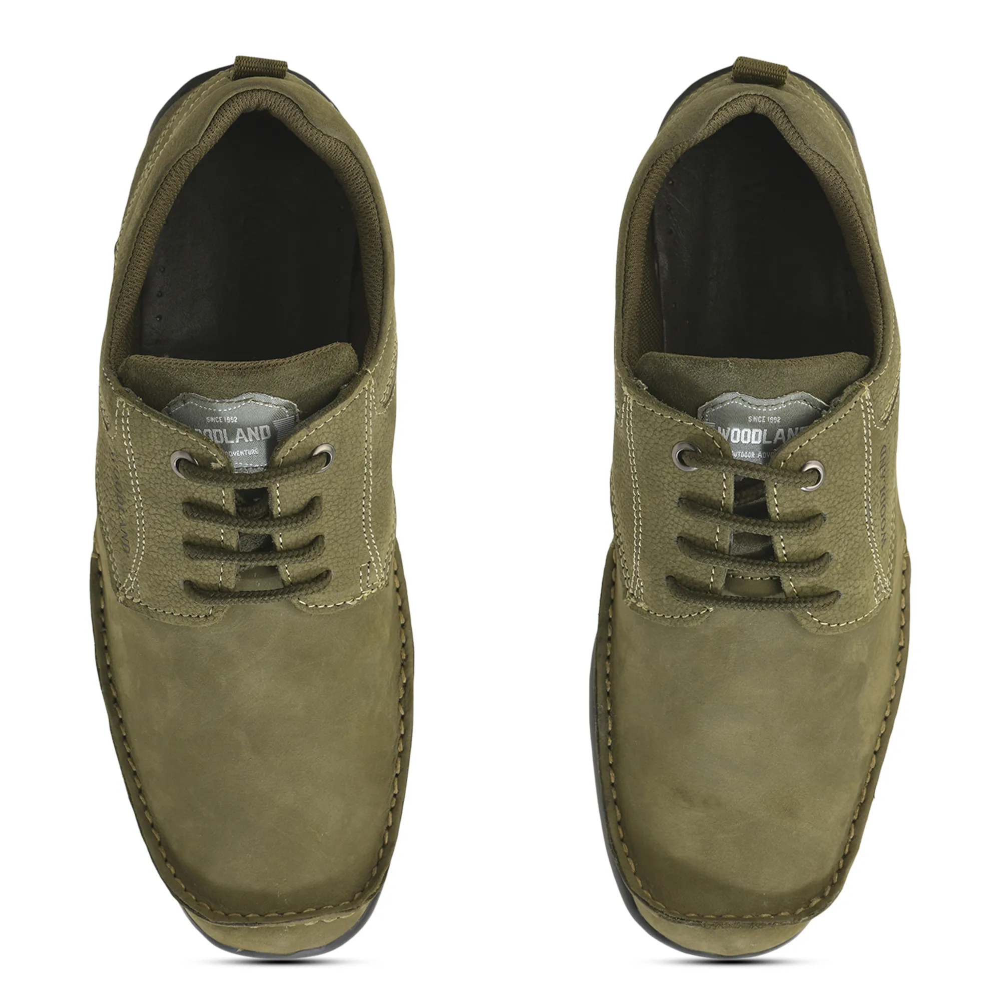Woodland Men’S Olive Green Nubuk Casual Shoes - Thumbnail 5