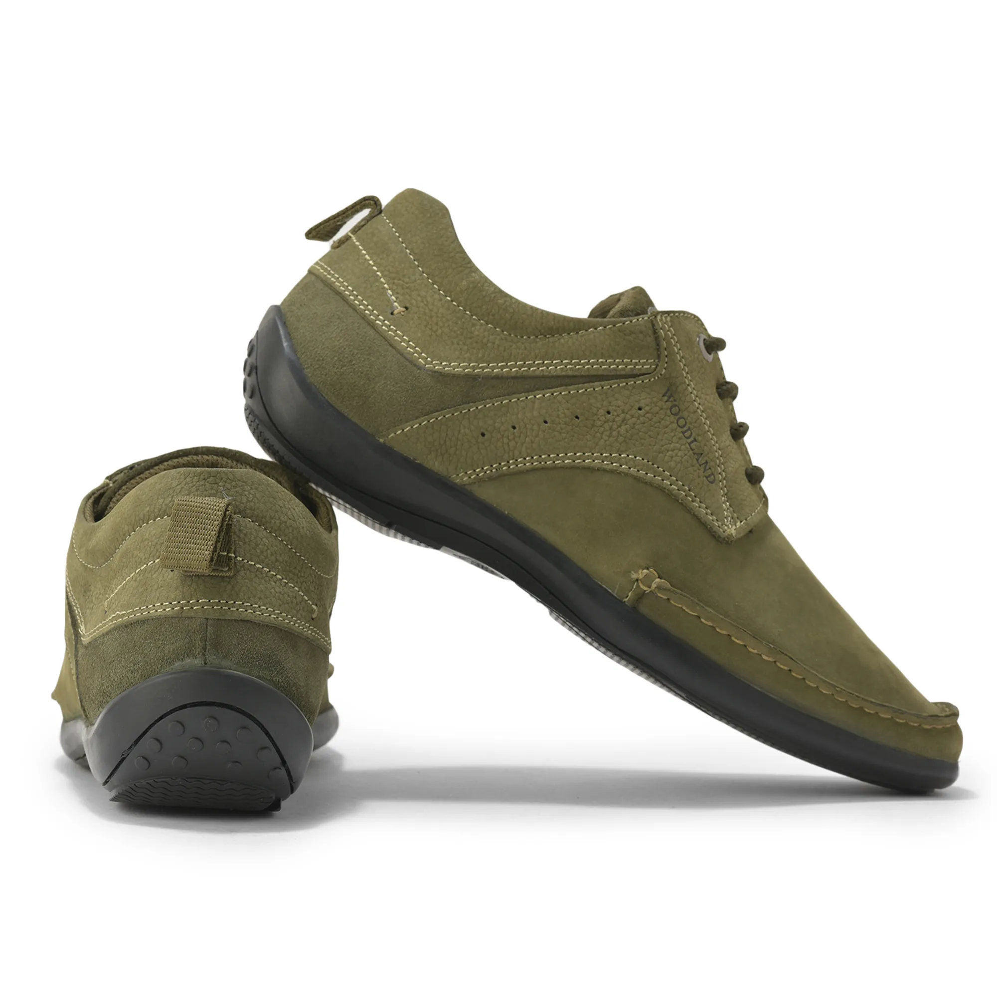 Woodland Men’S Olive Green Nubuk Casual Shoes - Thumbnail 10
