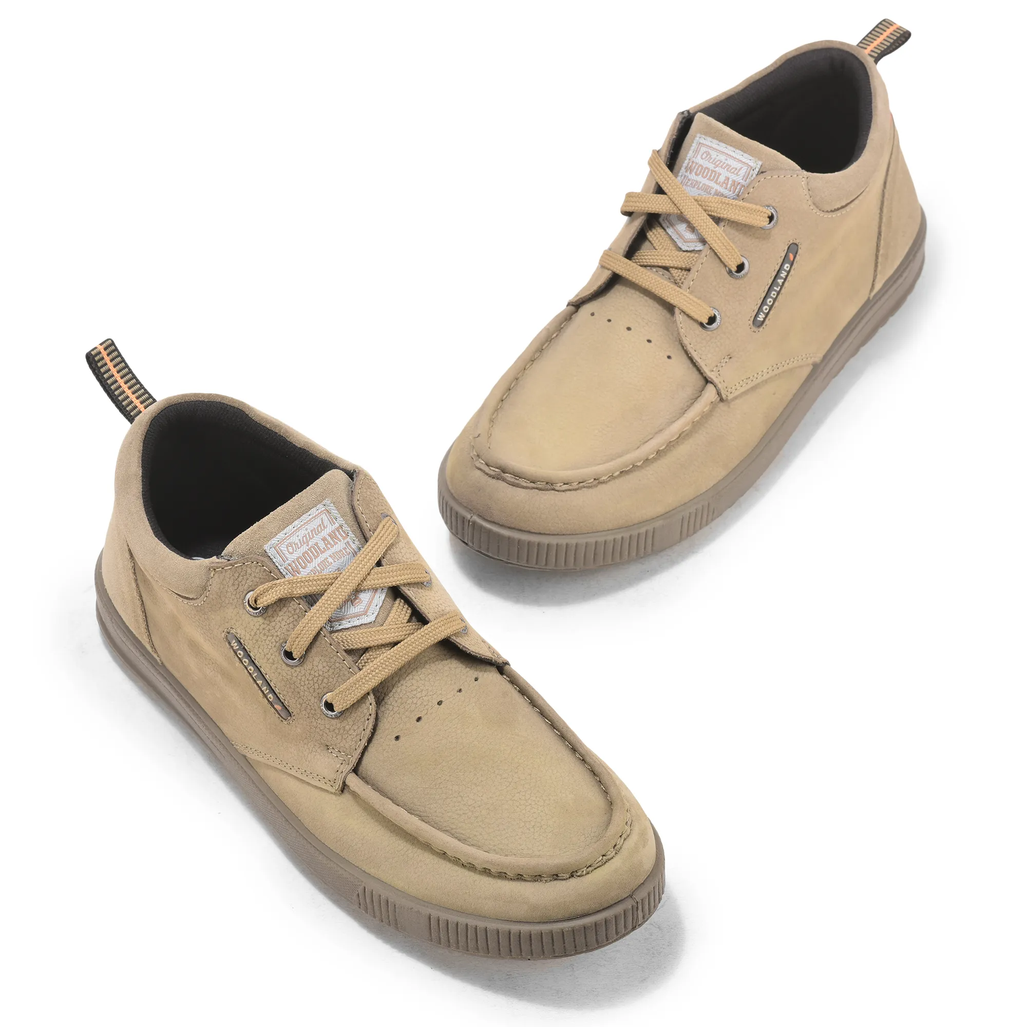 Woodland Dubai Khaki Nubuk Lace Up Shoes  - Thumbnail 2
