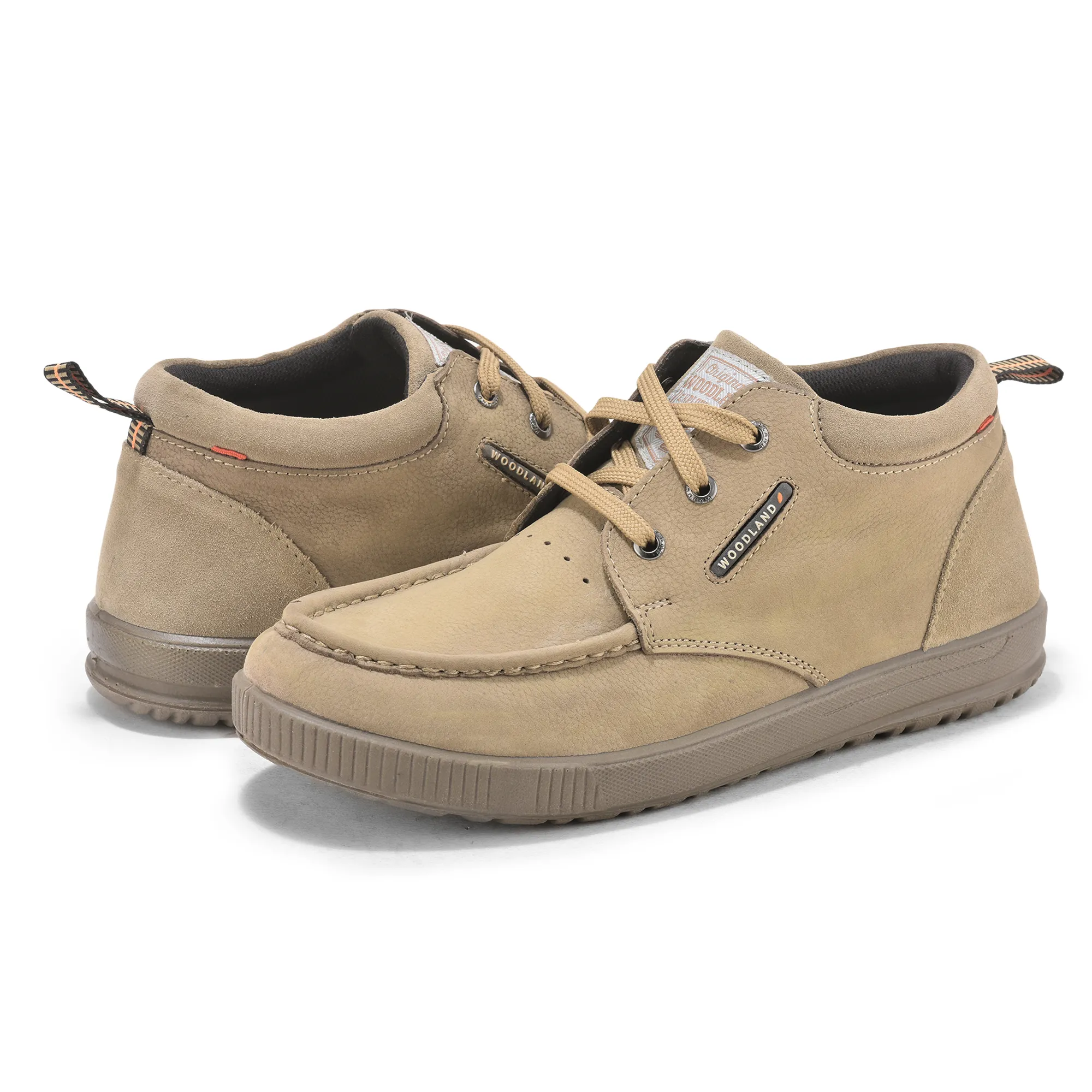 Woodland Dubai Khaki Nubuk Lace Up Shoes  - Thumbnail 3