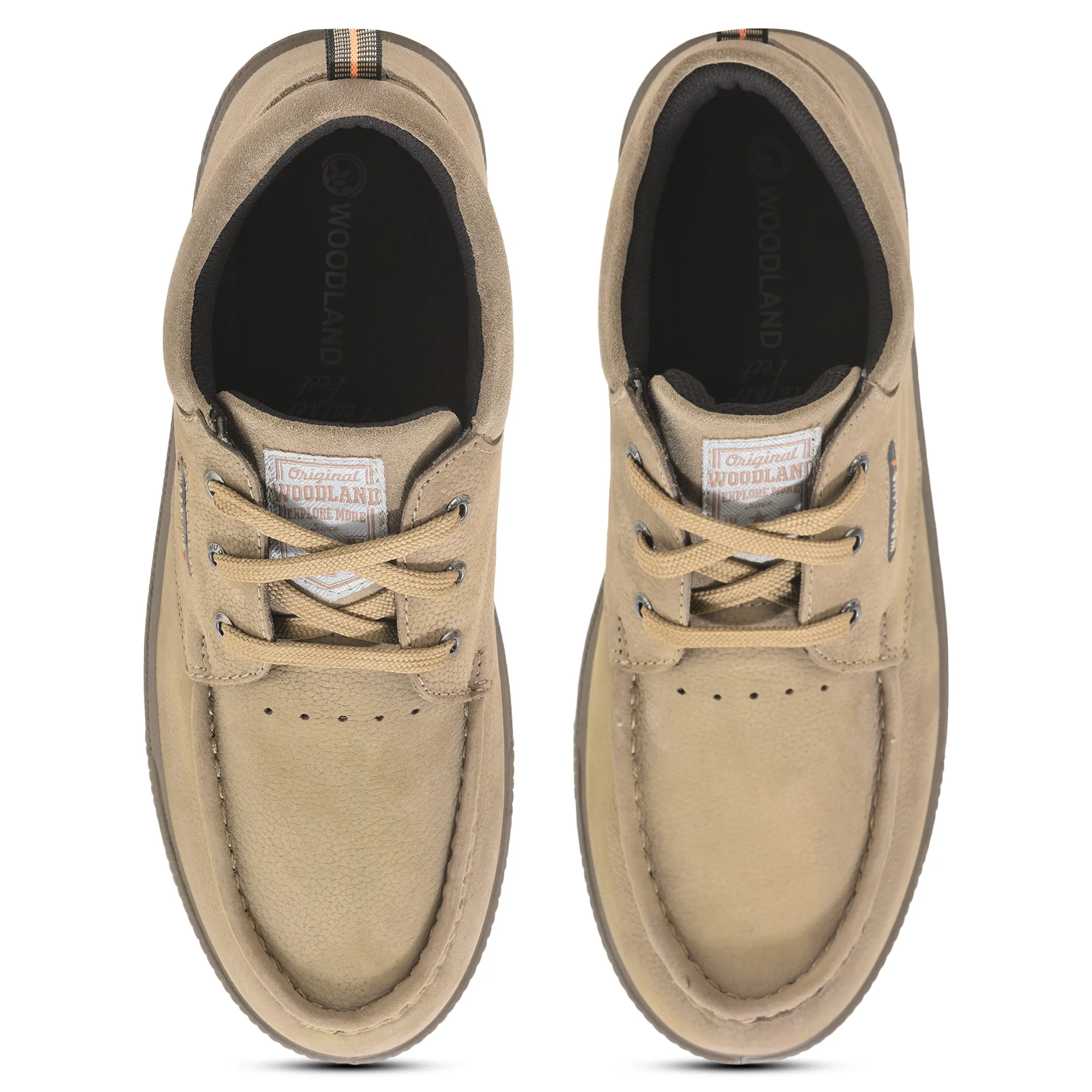 Woodland Dubai Khaki Nubuk Lace Up Shoes  - Thumbnail 4