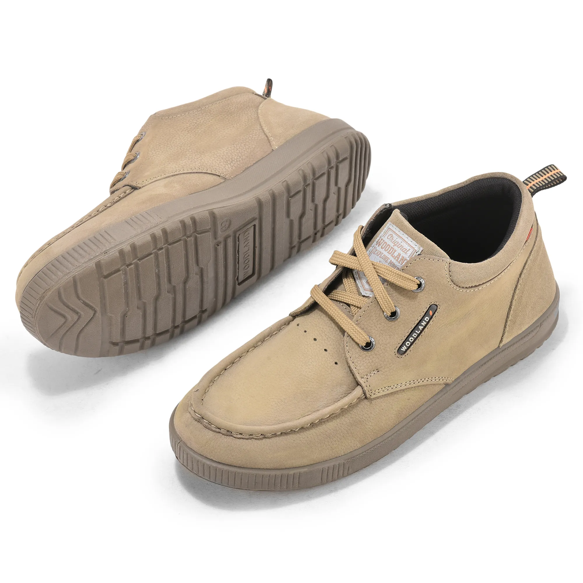 Woodland Dubai Khaki Nubuk Lace Up Shoes  - Thumbnail 5
