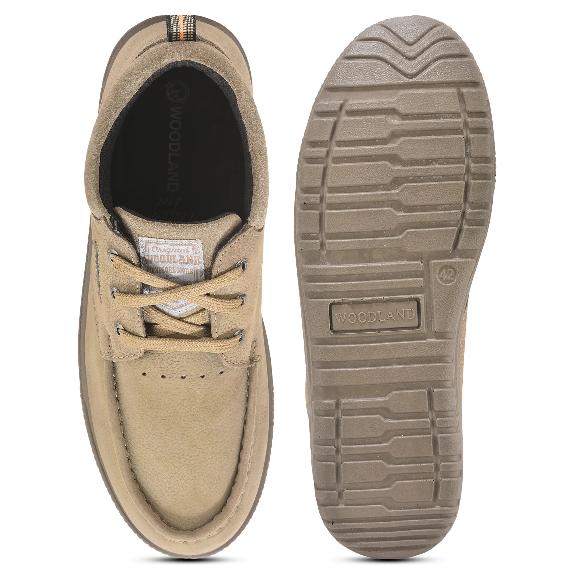 Woodland Dubai Khaki Nubuk Lace Up Shoes  - Thumbnail 8