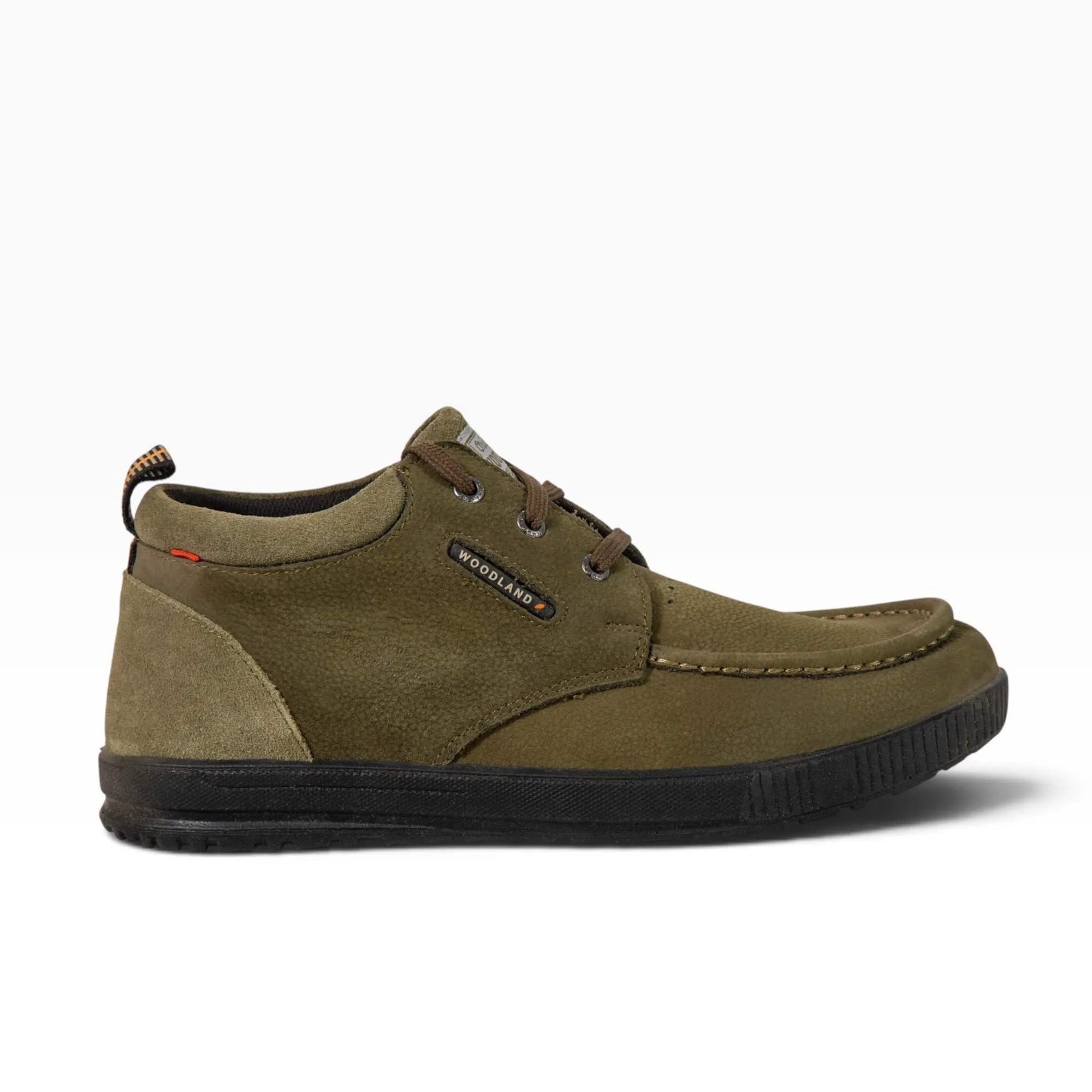 Woodland Olive Green Nubuk Lace Up Shoes  - Thumbnail 2