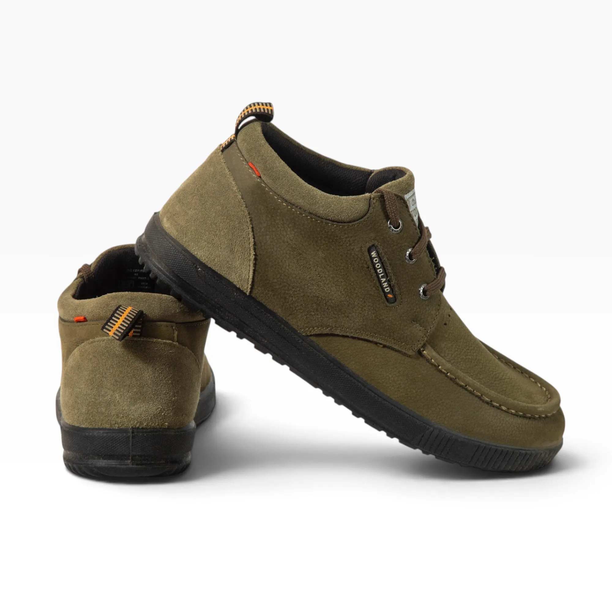 Woodland Olive Green Nubuk Lace Up Shoes  - Thumbnail 3